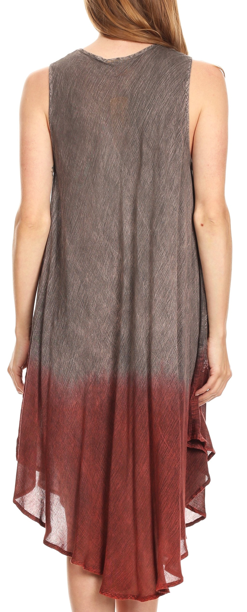 Sakkas Etta Women's Sleeveless Casual Summer Maxi Loose Fit Tie Dye Long Dress