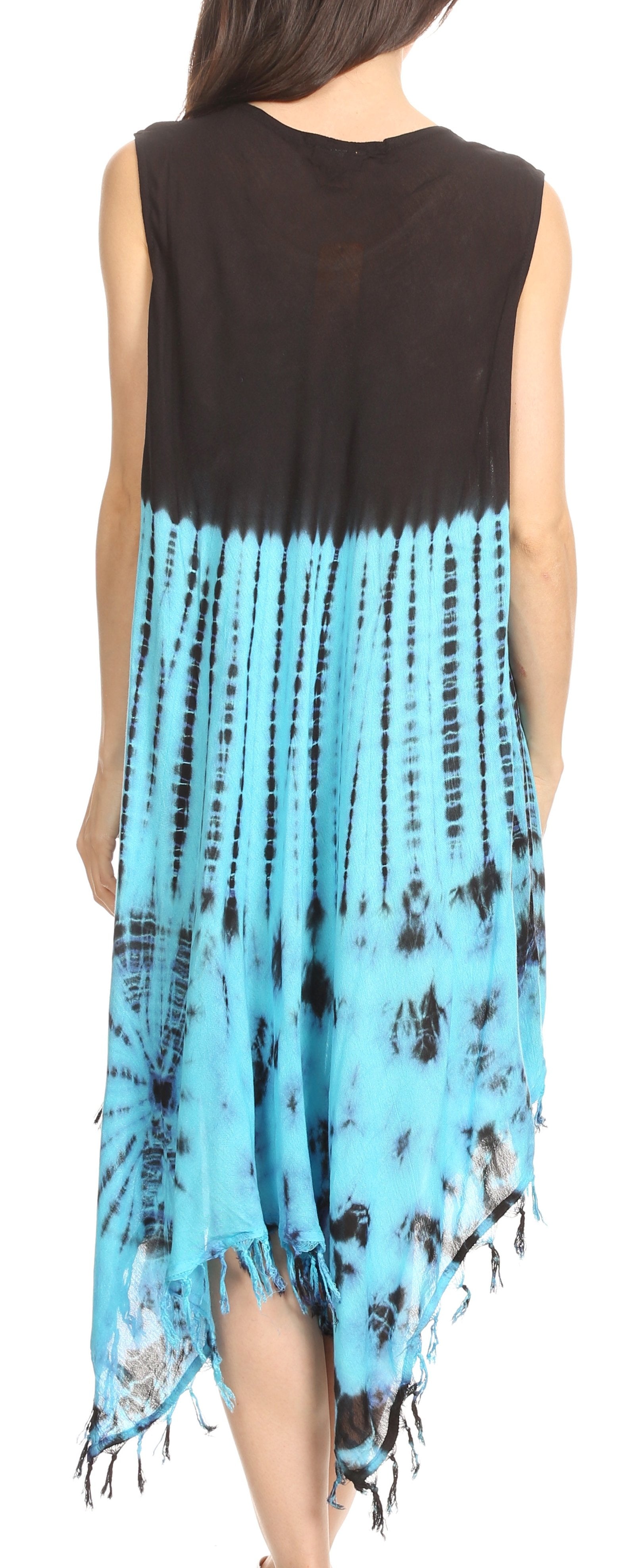 Sakkas Dori Women's Long Sleeves Casual Loose Swing Midi Dress Caftan Cover-up