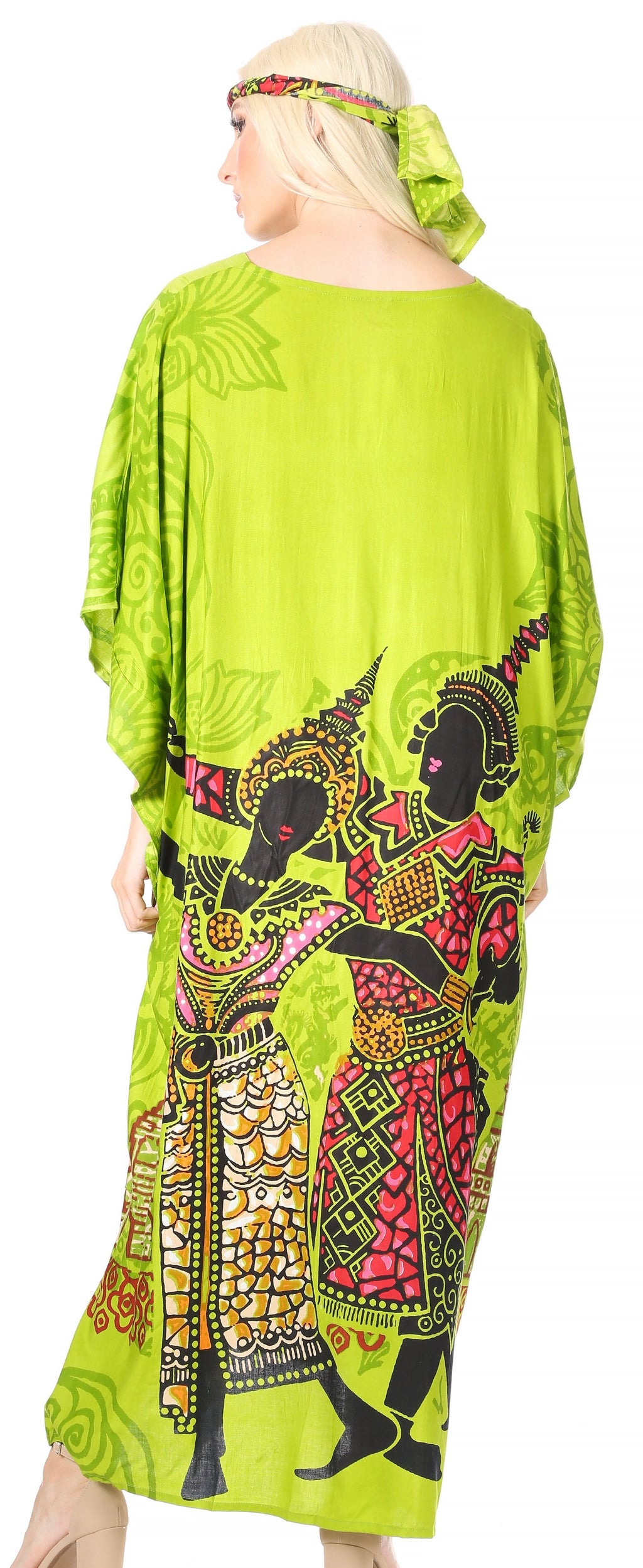 Sakkas Mera Women's Long Loose Short Sleeve Summer Casual Caftan Kaftan Dress - Buy One, Get One 50% Off