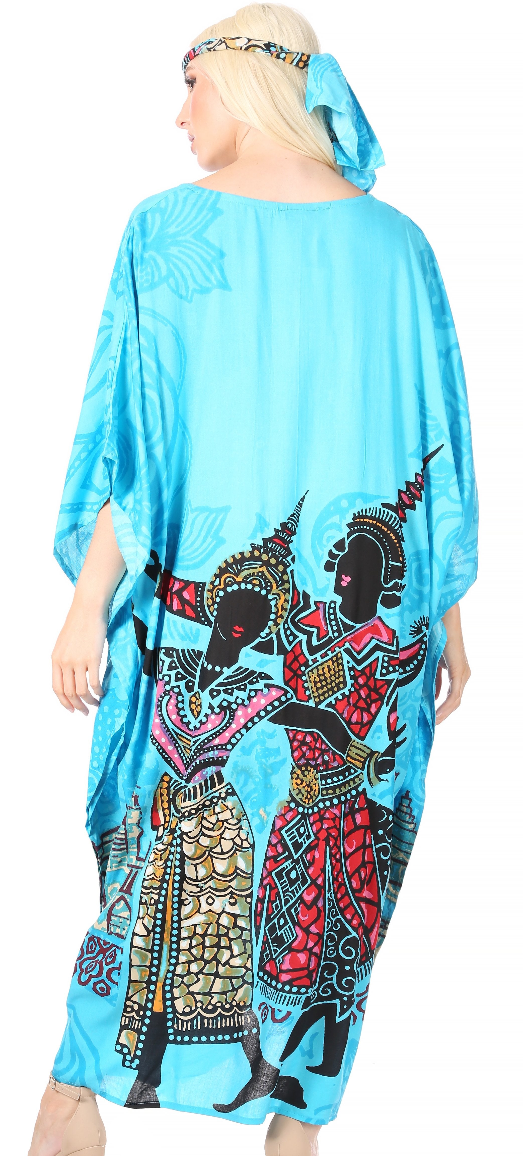 Sakkas Mera Women's Long Loose Short Sleeve Summer Casual Caftan Kaftan Dress - Buy One, Get One 50% Off