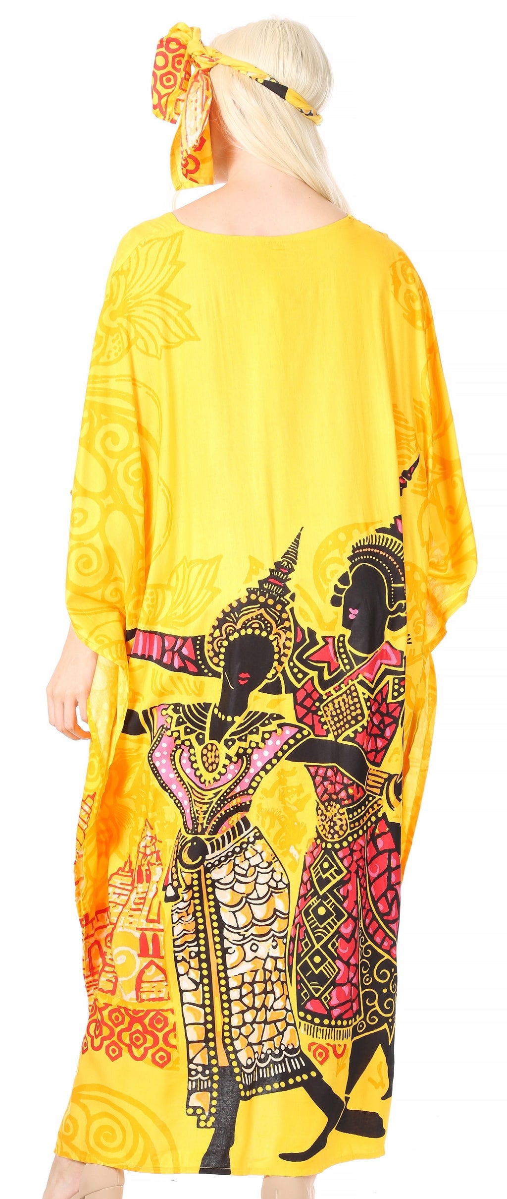 Sakkas Mera Women's Long Loose Short Sleeve Summer Casual Caftan Kaftan Dress - Buy One, Get One 50% Off