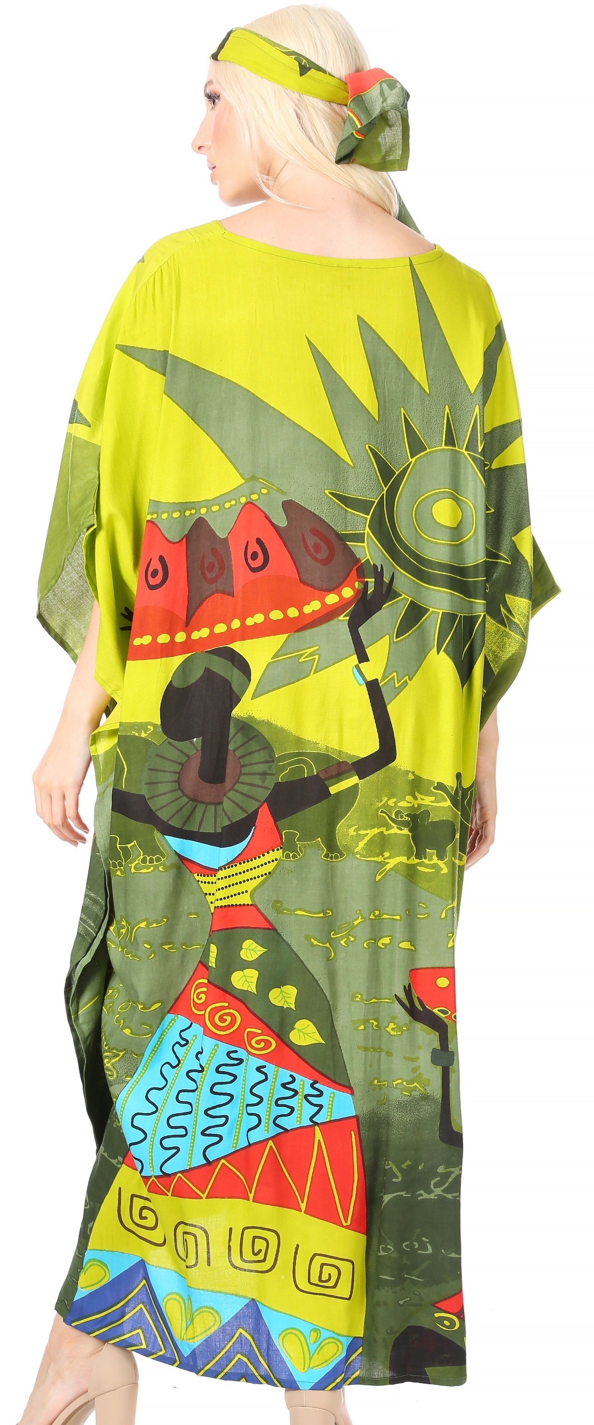 Sakkas Mera Women's Long Loose Short Sleeve Summer Casual Caftan Kaftan Dress - Buy One, Get One 50% Off