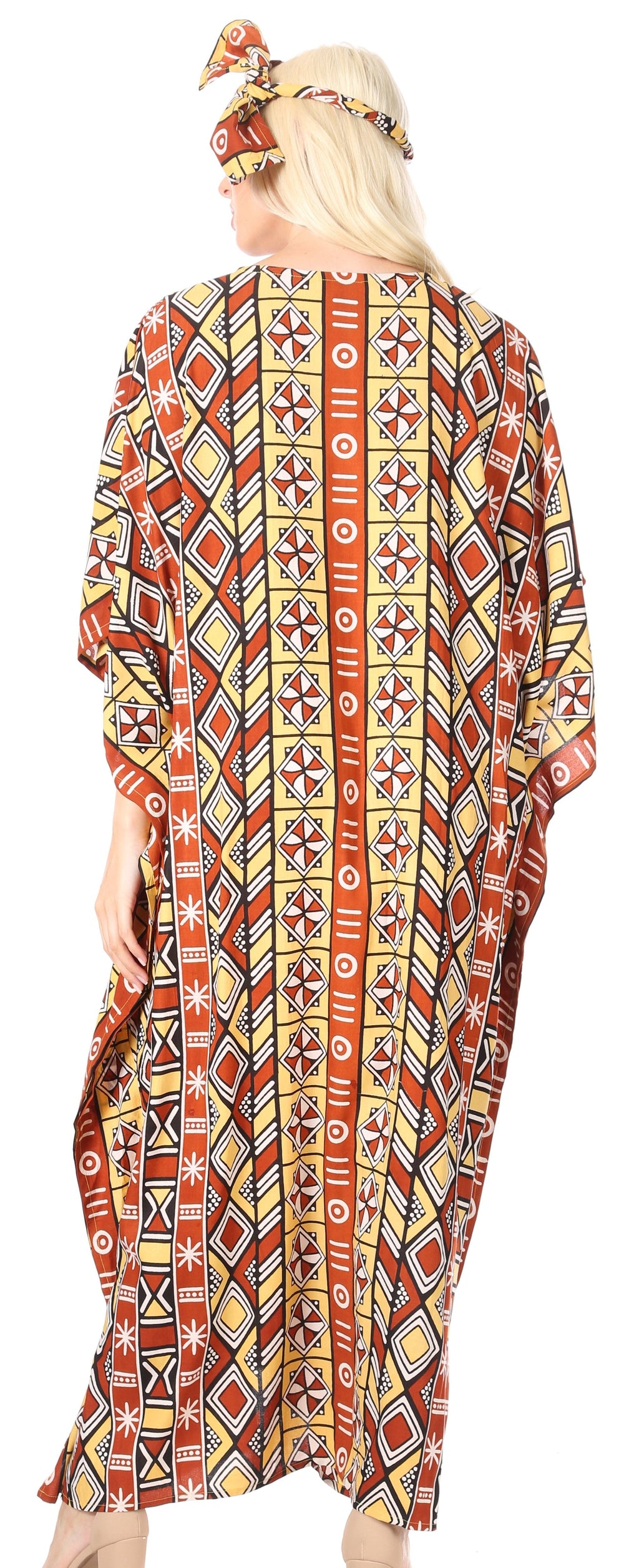 Sakkas Mera Women's Long Loose Short Sleeve Summer Casual Caftan Kaftan Dress - Buy One, Get One 50% Off