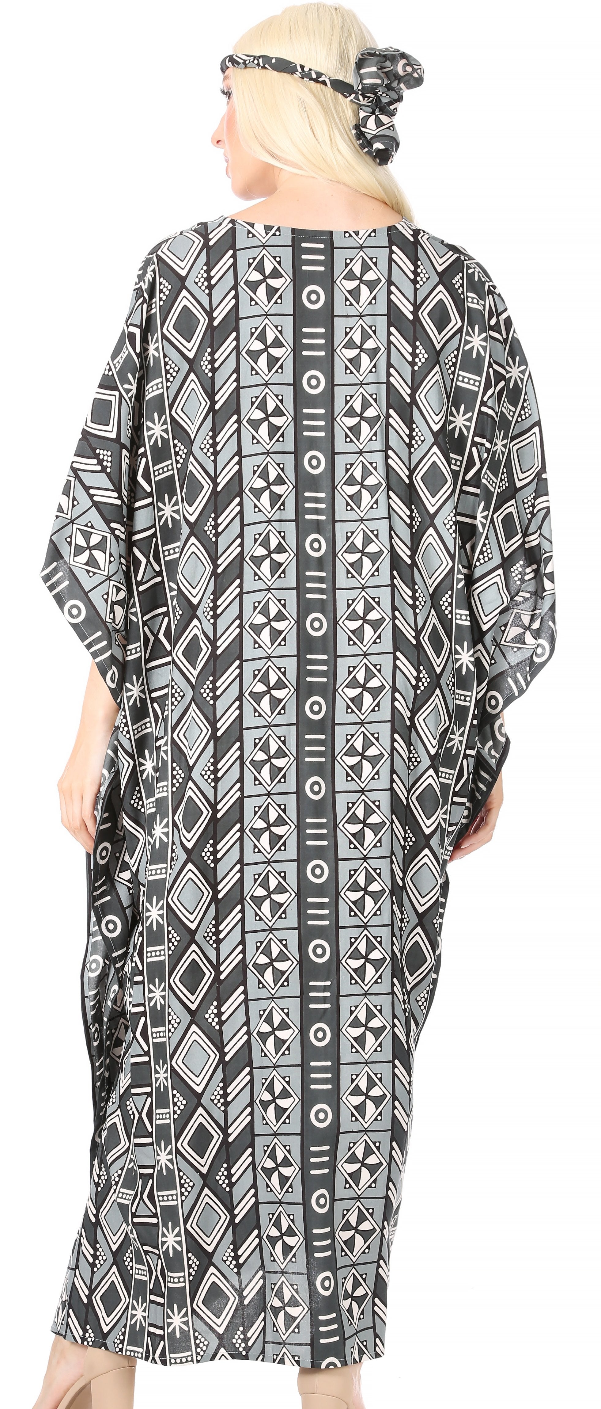 Sakkas Mera Women's Long Loose Short Sleeve Summer Casual Caftan Kaftan Dress - Buy One, Get One 50% Off