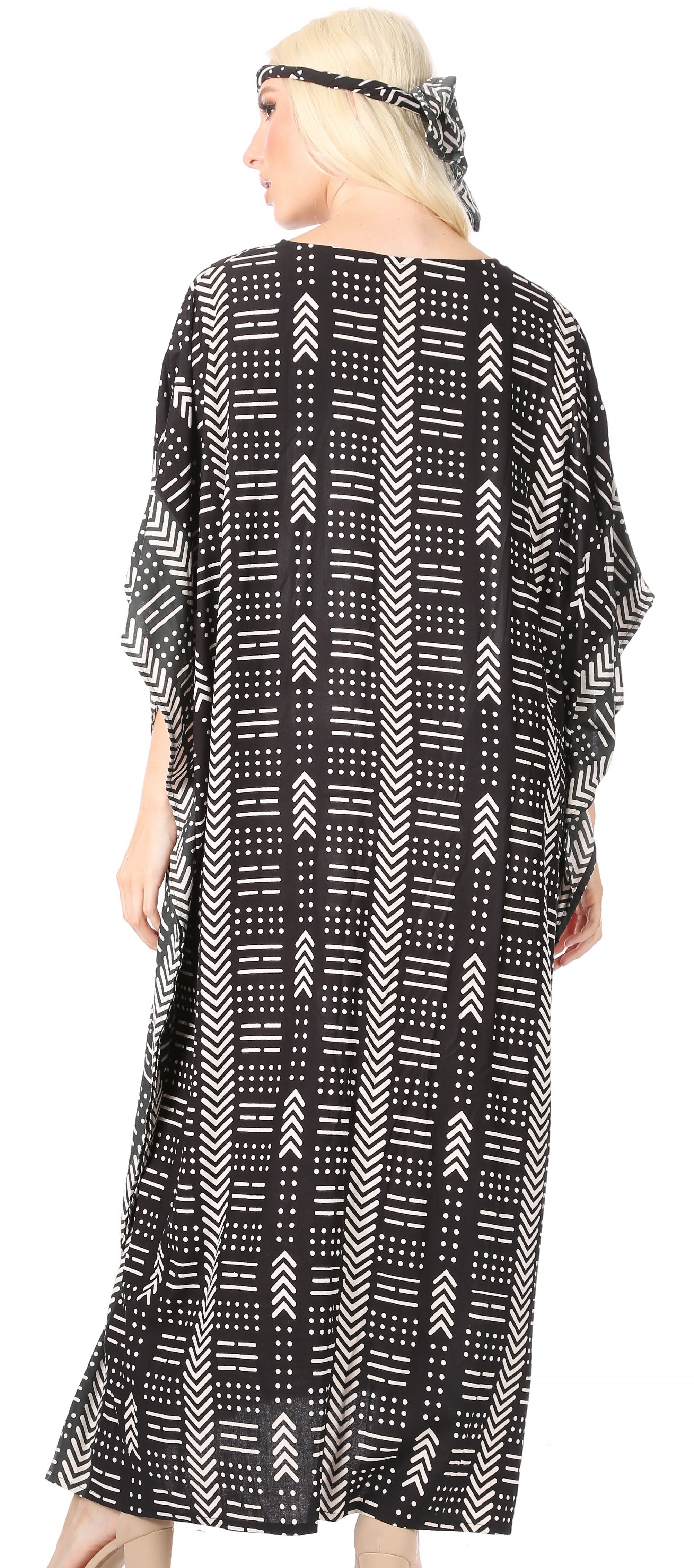 Sakkas Mera Women's Long Loose Short Sleeve Summer Casual Caftan Kaftan Dress - Buy One, Get One 50% Off