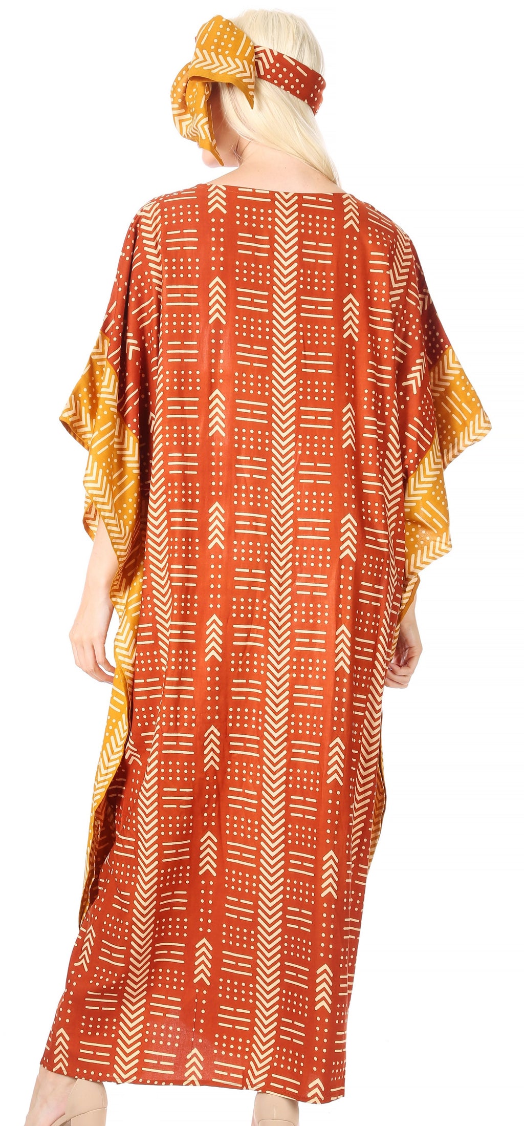 Sakkas Mera Women's Long Loose Short Sleeve Summer Casual Caftan Kaftan Dress - Buy One, Get One 50% Off