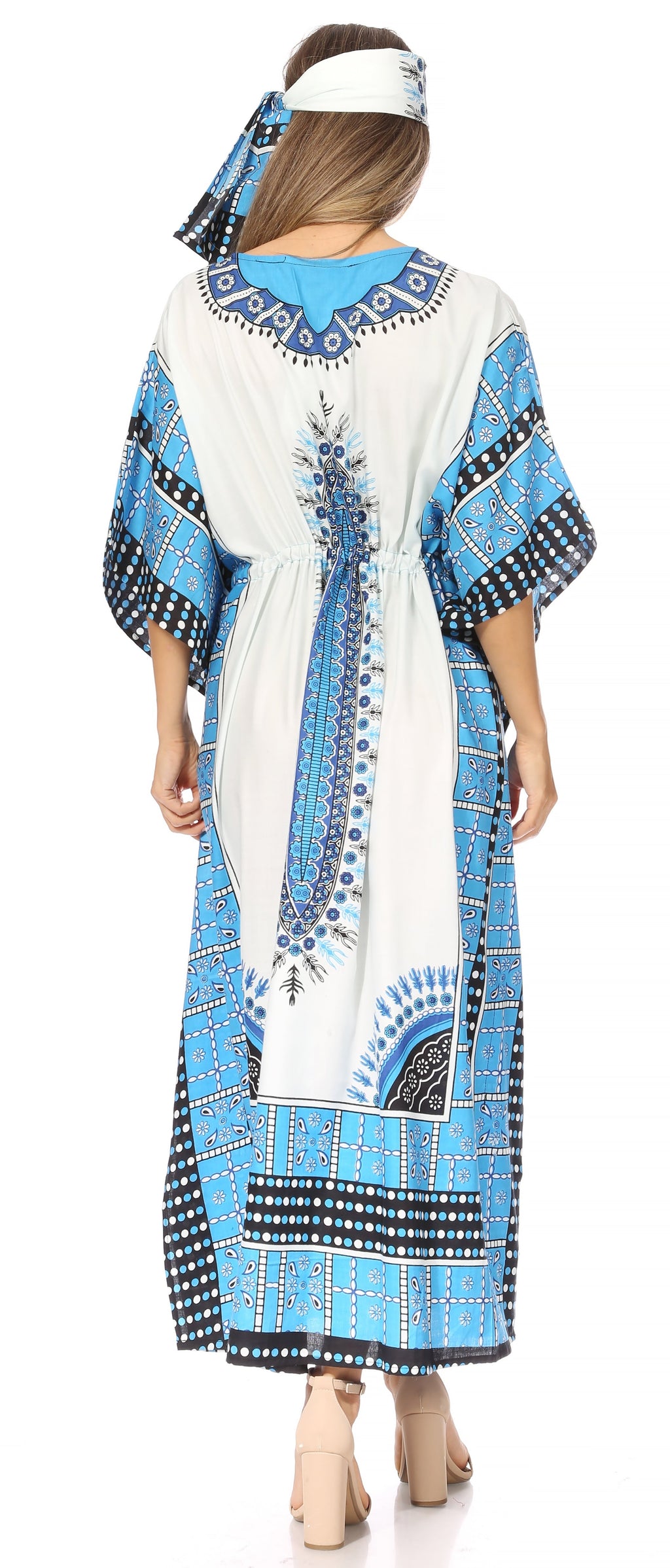 Sakkas Mera Women's Long Loose Short Sleeve Summer Casual Caftan Kaftan Dress - Buy One, Get One 50% Off
