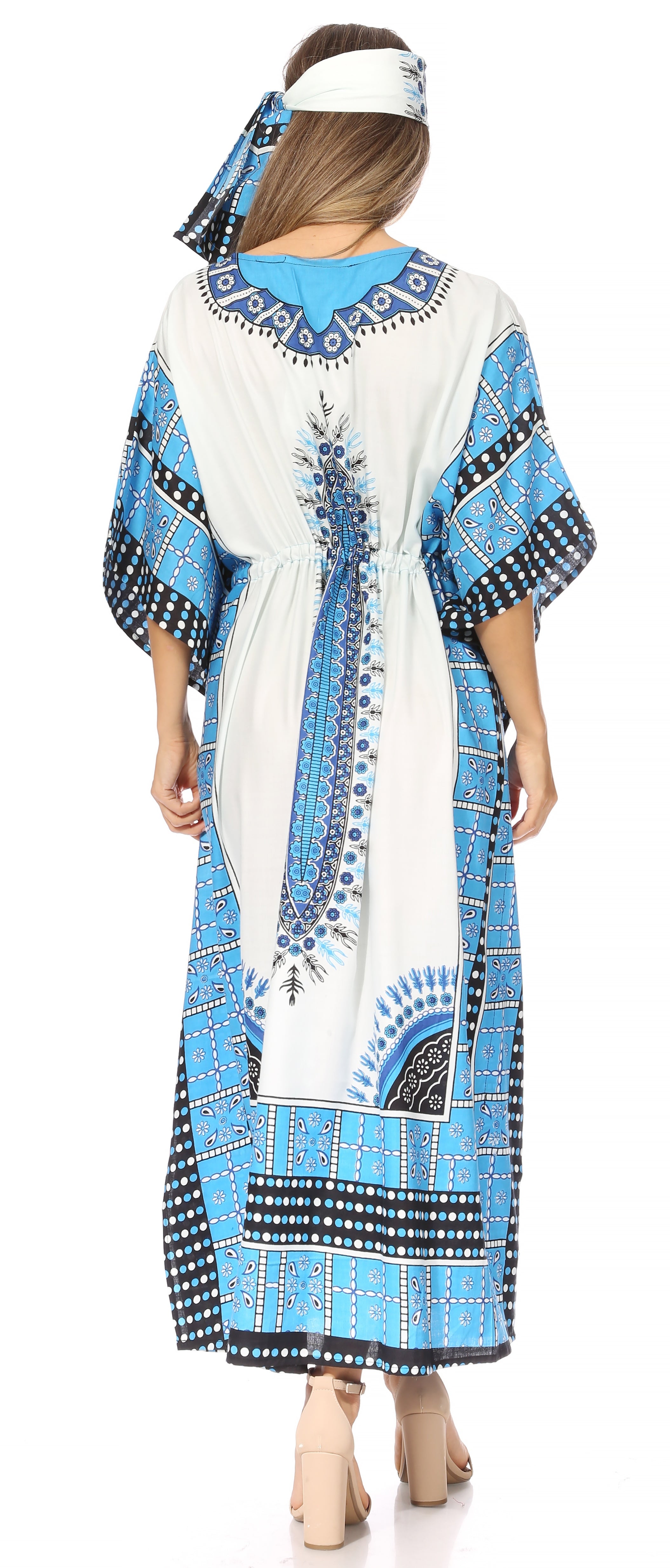 Sakkas Mera Women's Long Loose Short Sleeve Summer Casual Caftan Kaftan Dress - Buy One, Get One 50% Off