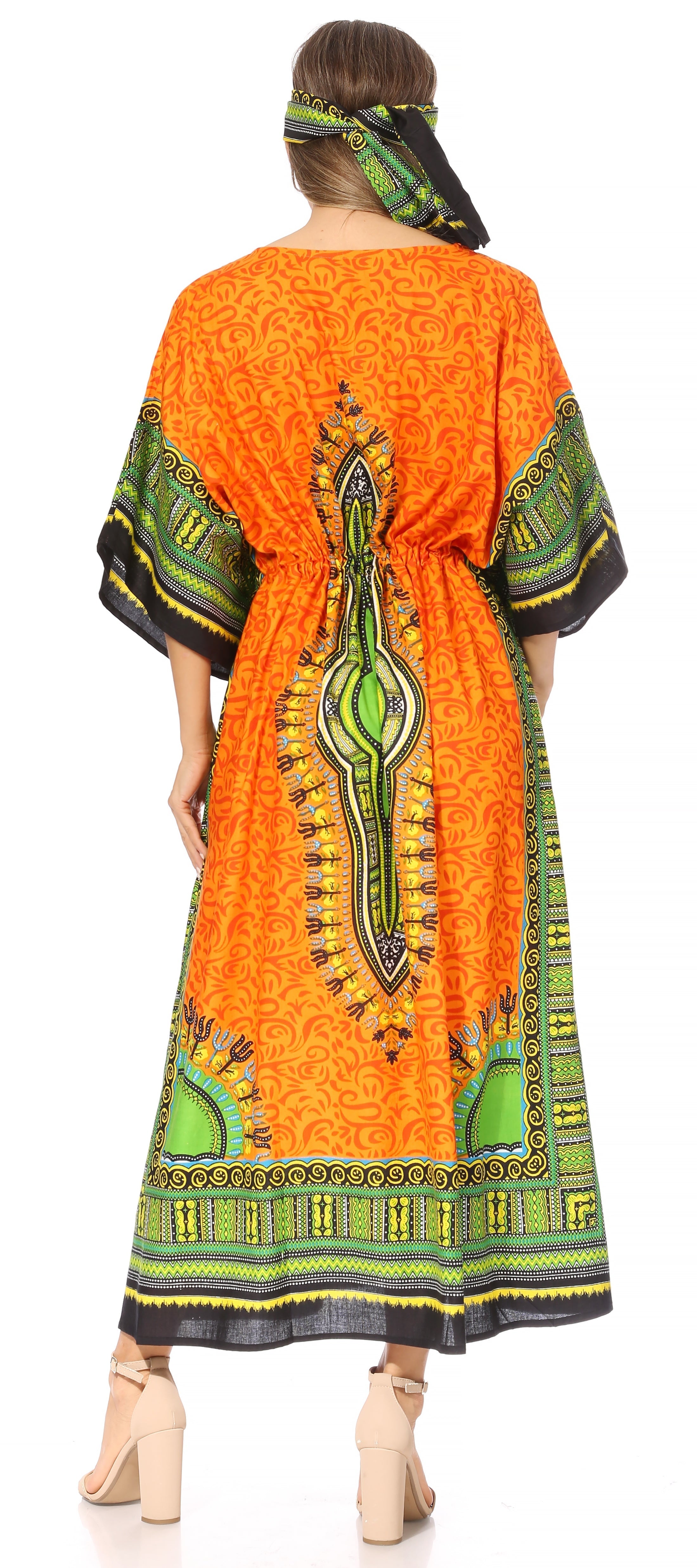 Sakkas Mera Women's Long Loose Short Sleeve Summer Casual Caftan Kaftan Dress - Buy One, Get One 50% Off