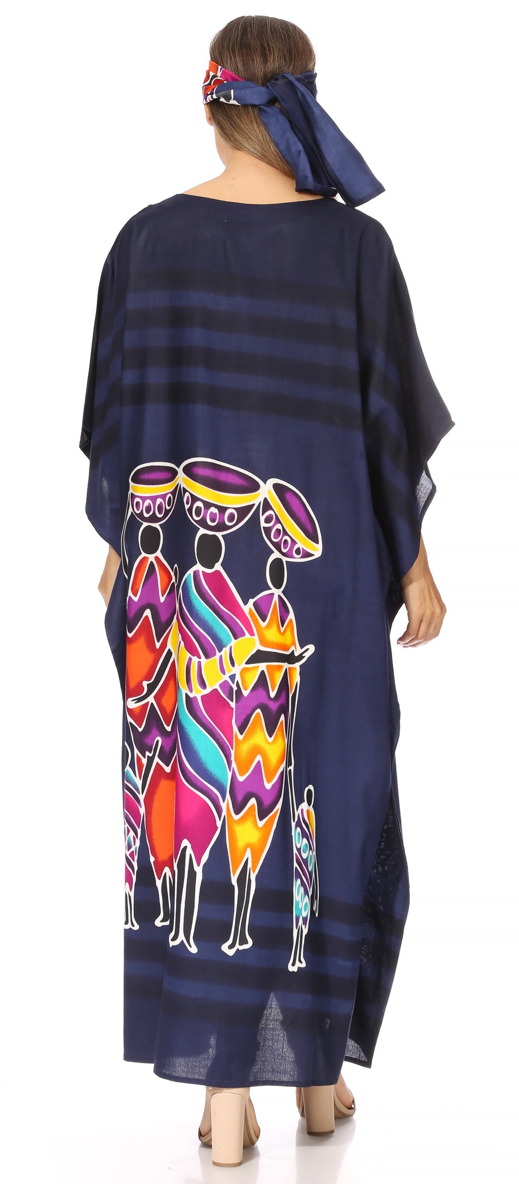Sakkas Mera Women's Long Loose Short Sleeve Summer Casual Caftan Kaftan Dress - Buy One, Get One 50% Off