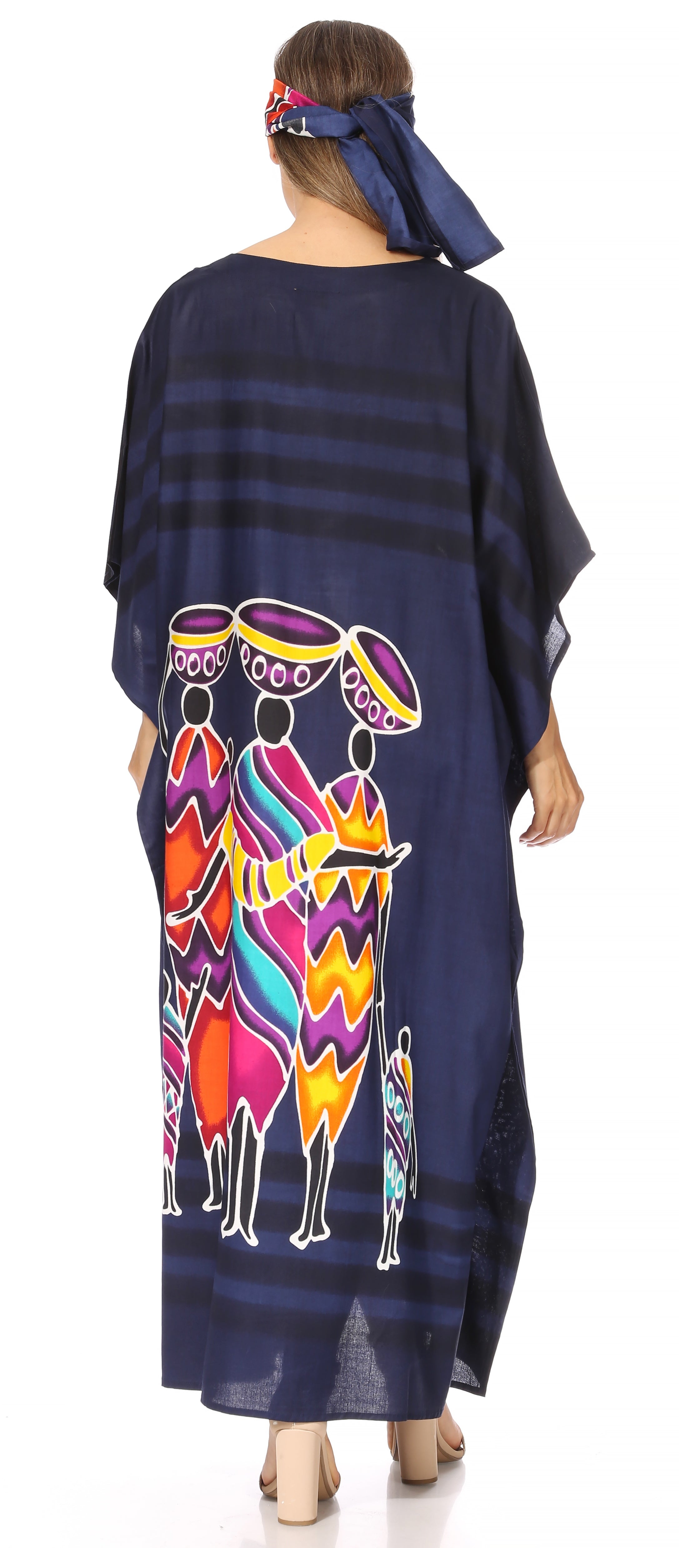 Sakkas Mera Women's Long Loose Short Sleeve Summer Casual Caftan Kaftan Dress - Buy One, Get One 50% Off