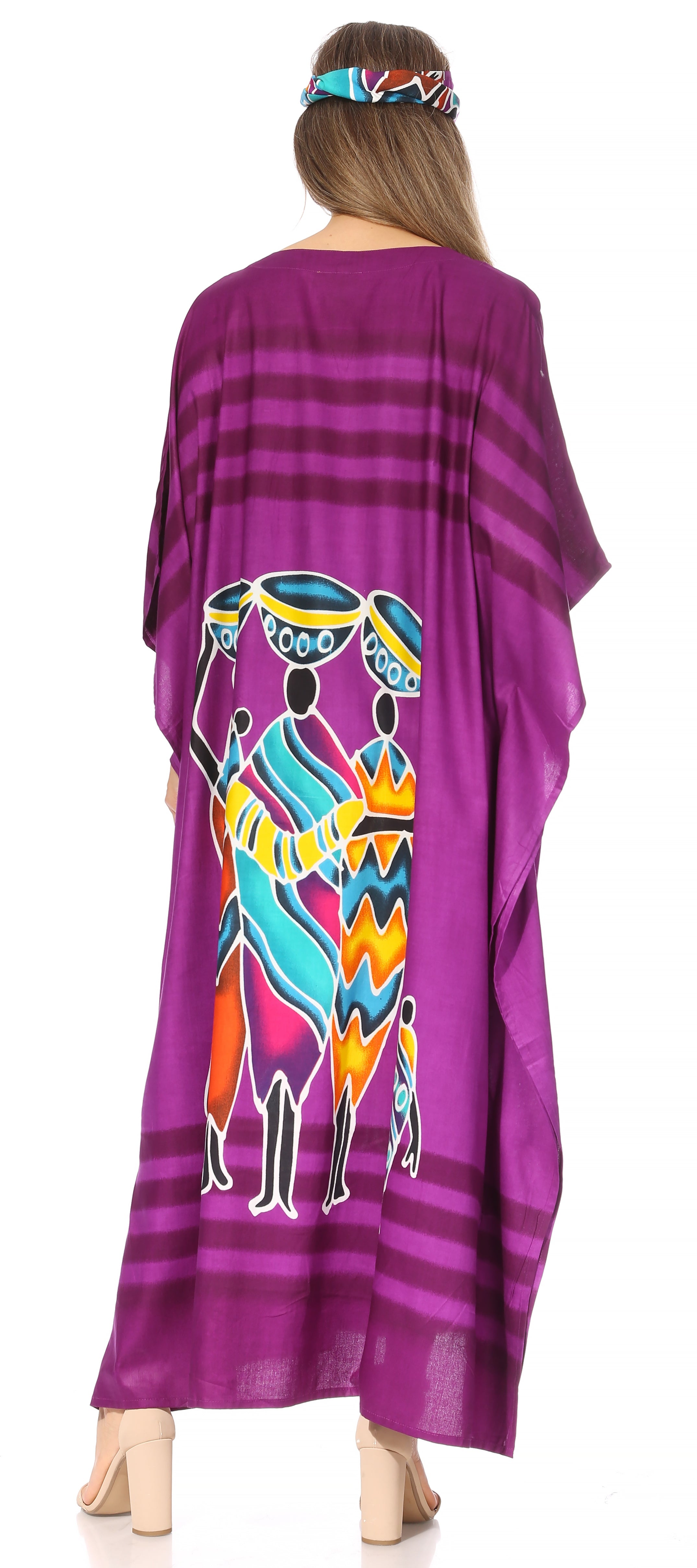 Sakkas Mera Women's Long Loose Short Sleeve Summer Casual Caftan Kaftan Dress - Buy One, Get One 50% Off