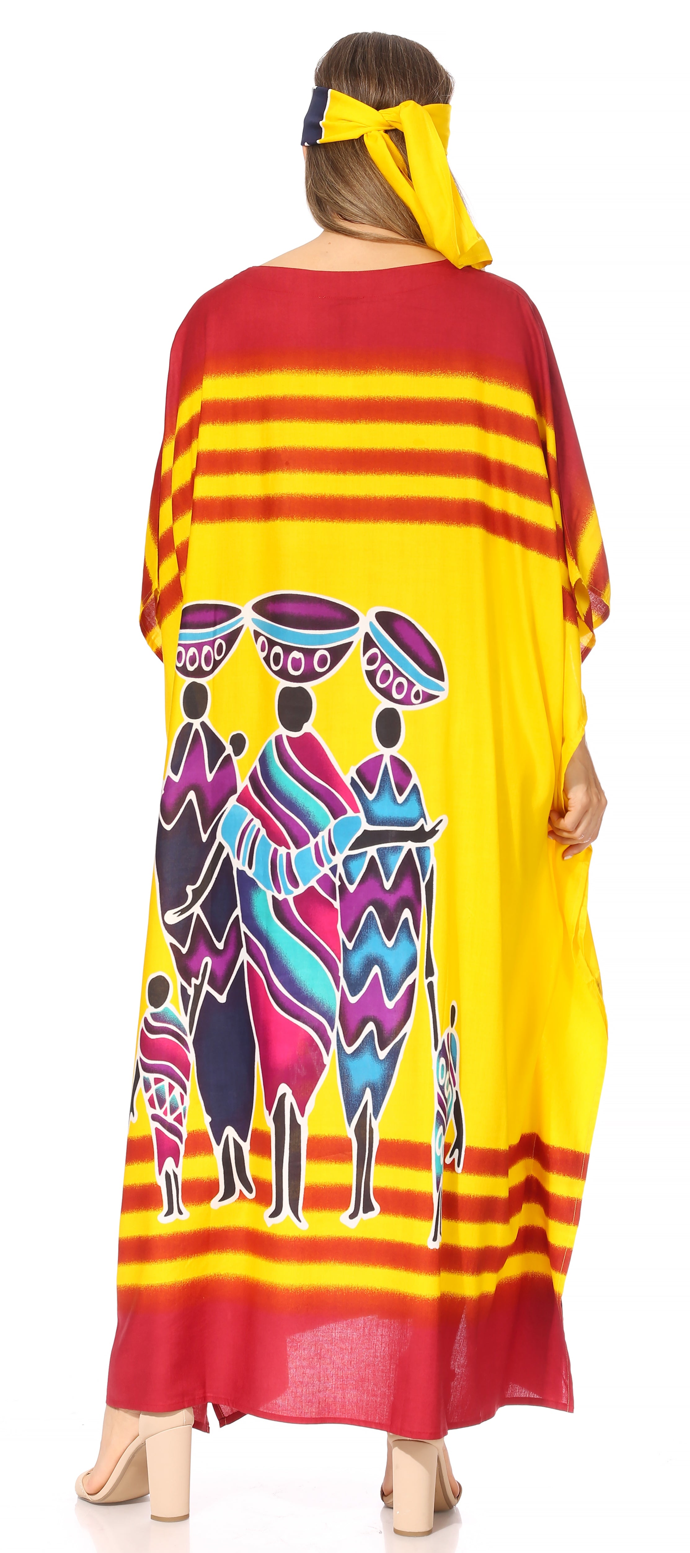 Sakkas Mera Women's Long Loose Short Sleeve Summer Casual Caftan Kaftan Dress - Buy One, Get One 50% Off