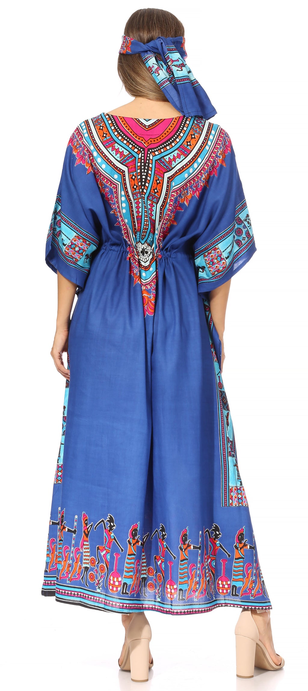 Sakkas Mera Women's Long Loose Short Sleeve Summer Casual Caftan Kaftan Dress - Buy One, Get One 50% Off