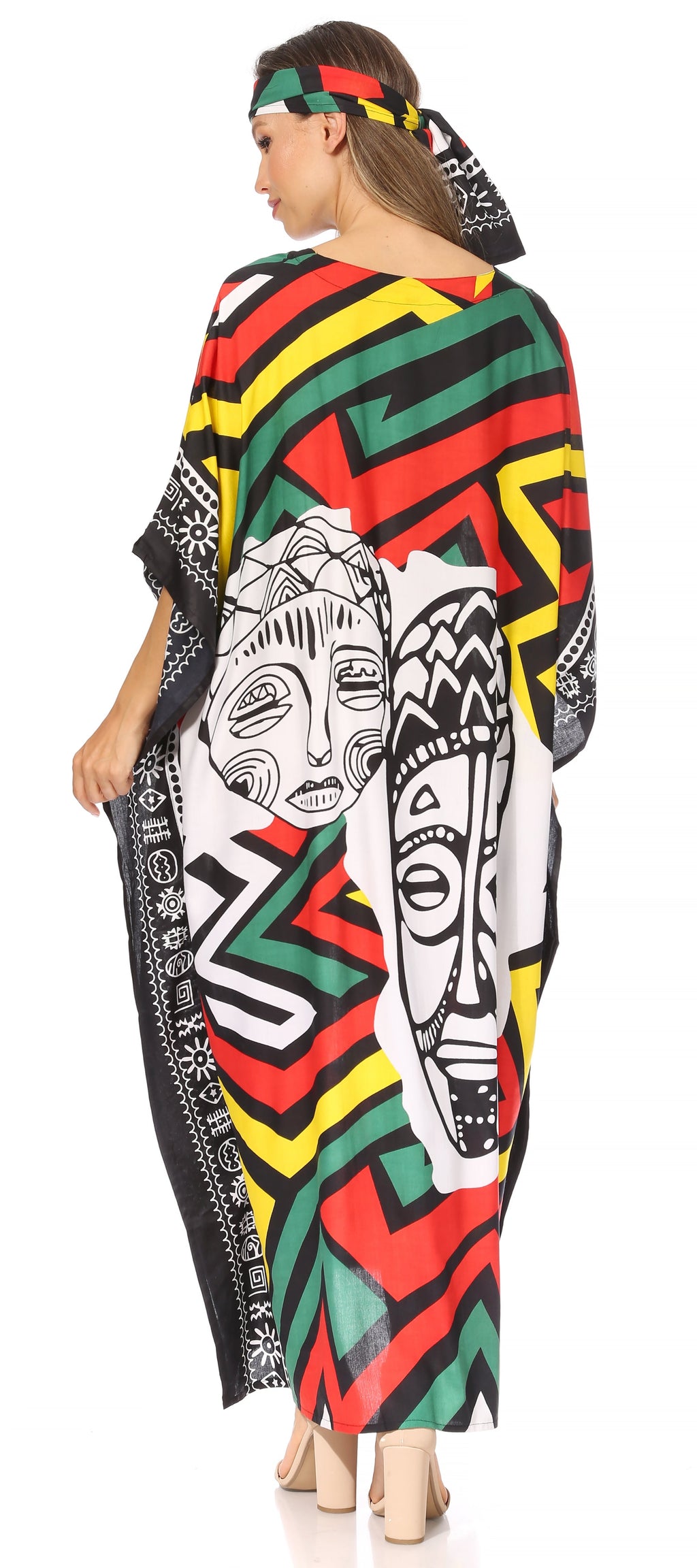 Sakkas Mera Women's Long Loose Short Sleeve Summer Casual Caftan Kaftan Dress - Buy One, Get One 50% Off
