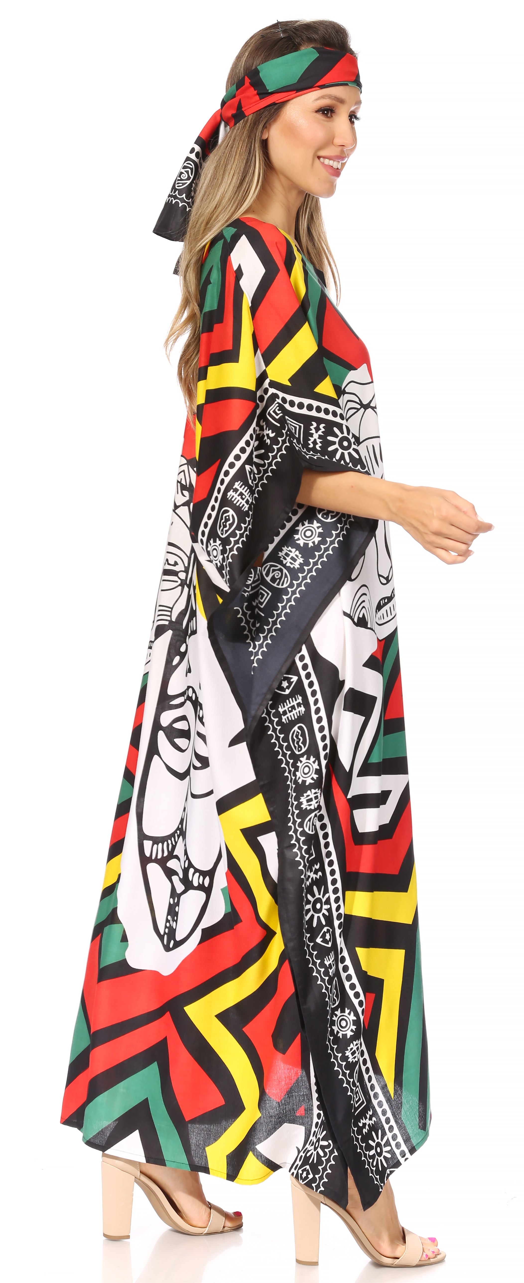 Sakkas Mera Women's Long Loose Short Sleeve Summer Casual Caftan Kaftan Dress - Buy One, Get One 50% Off