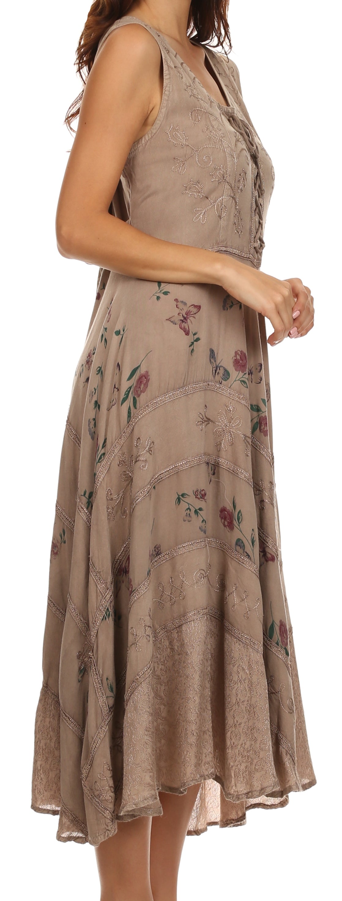 Sakkas Garden Goddess Corset Style Dress