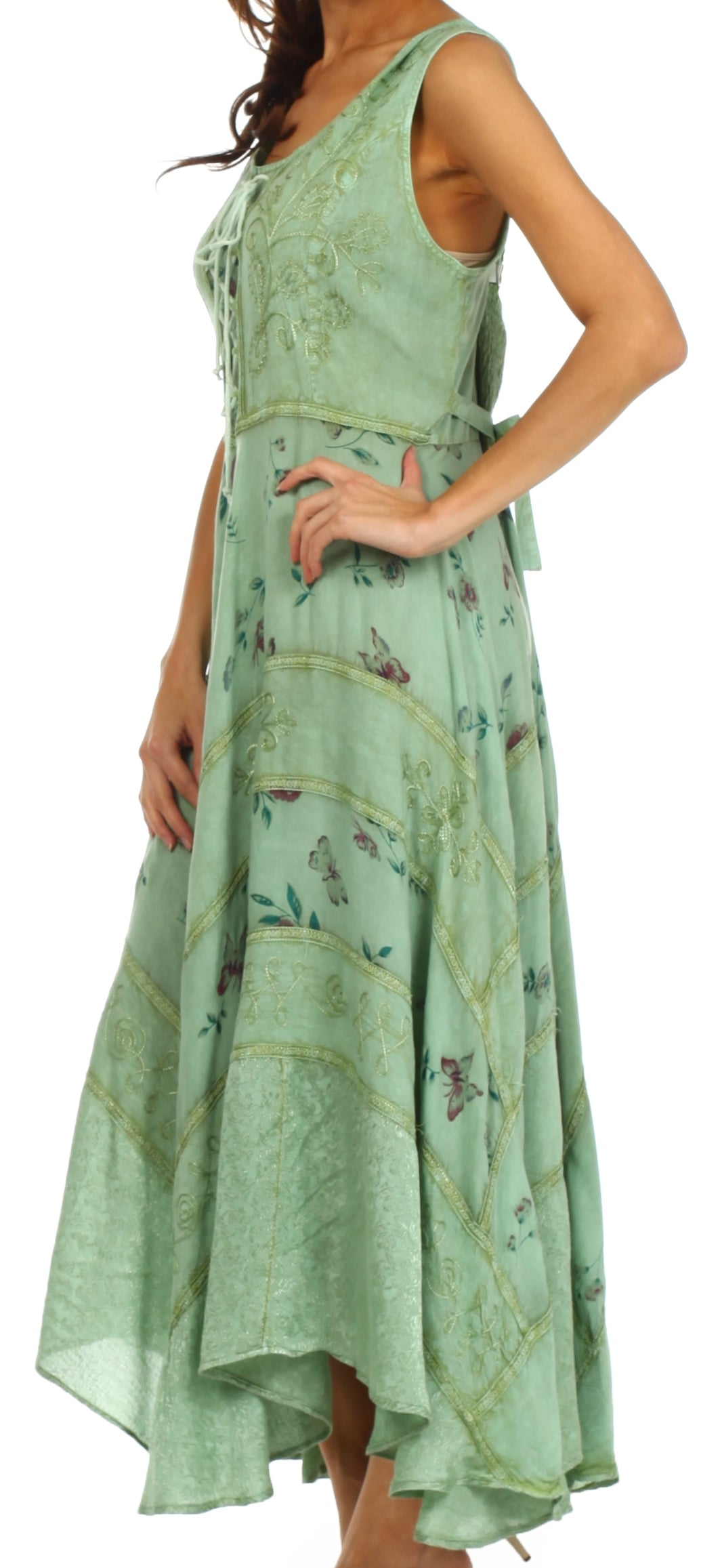 Sakkas Garden Goddess Corset Style Dress
