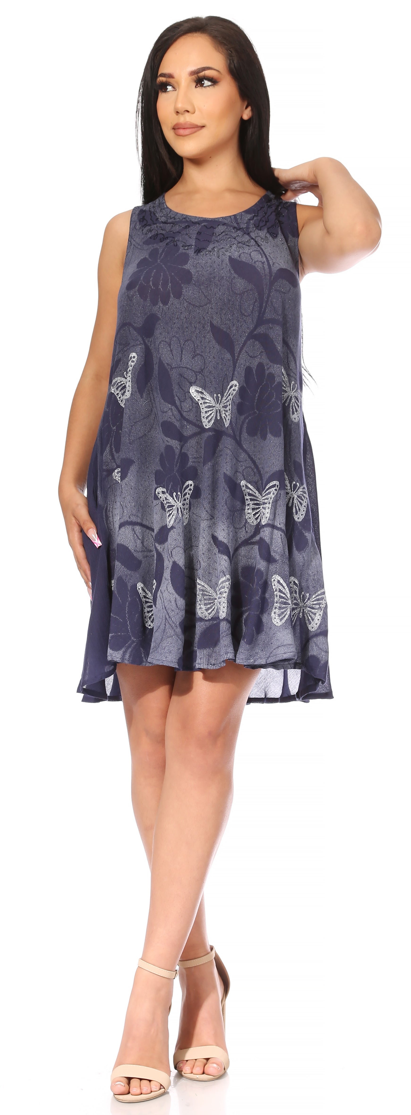 Sakkas Marta Women's Casual Summer Tie Dye Flowy Boho Maxi Sleeveless Dress Loose - Buy One Get One