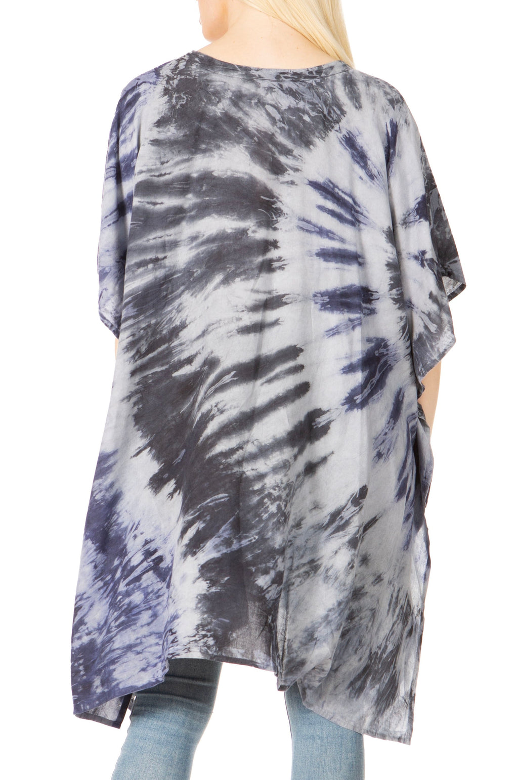 Sakkas Marcy Women's V-neck Caftan Top Tunic Dress - Perfect for Summer Boho Style & Swinging Coverup - Buy One, Get One 50% Off