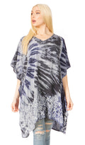 Sakkas Marcy Women's V-neck Caftan Top Tunic Dress - Perfect for Summer Boho Style & Swinging Coverup - Buy One, Get One 50% Off