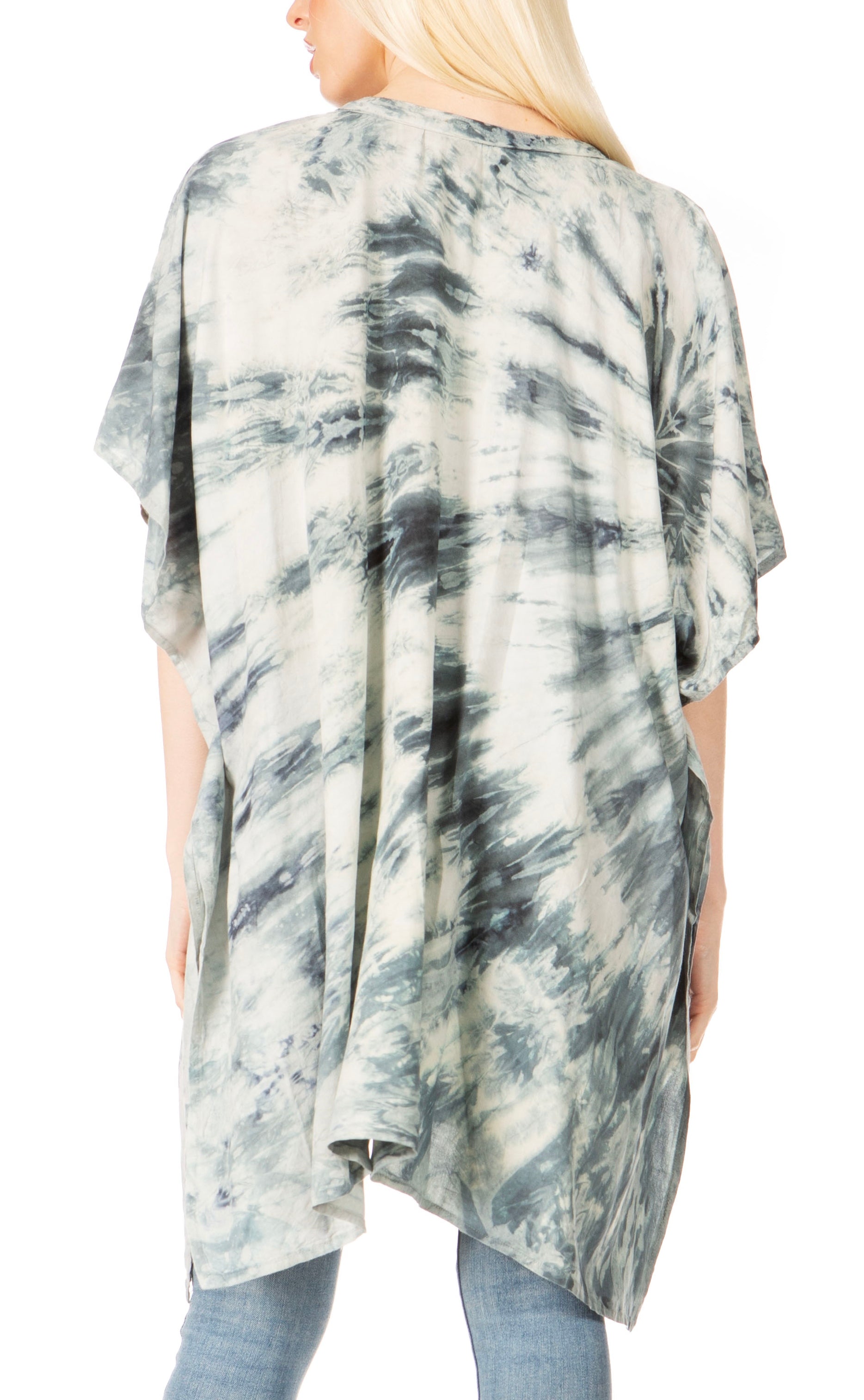Sakkas Marcy Women's V-neck Caftan Top Tunic Dress - Perfect for Summer Boho Style & Swinging Coverup - Buy One, Get One 50% Off