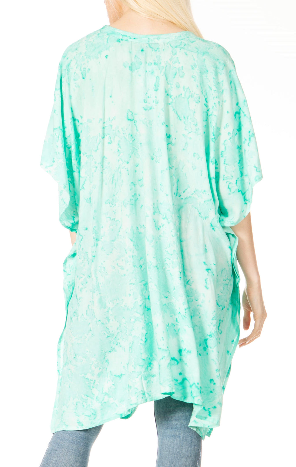 Sakkas Marcy Women's V-neck Caftan Top Tunic Dress - Perfect for Summer Boho Style & Swinging Coverup - Buy One, Get One 50% Off