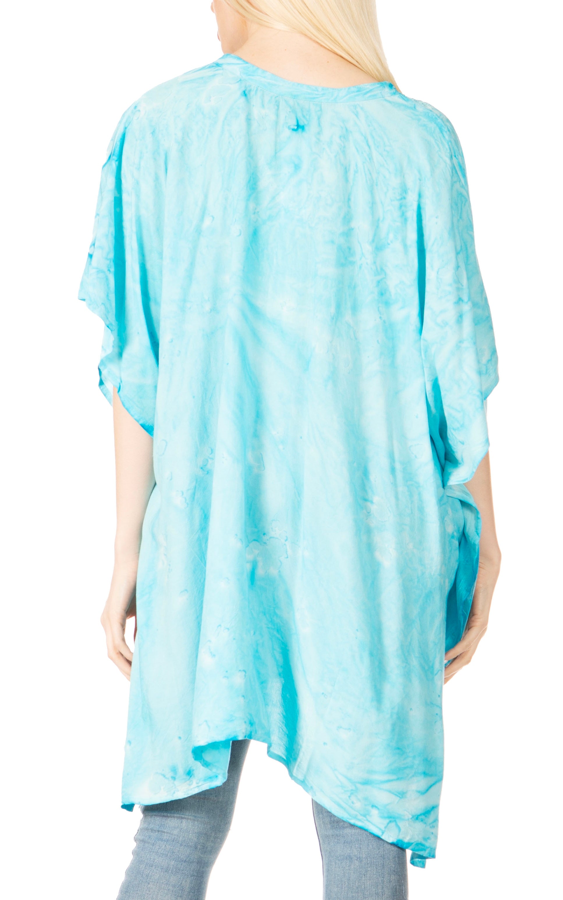 Sakkas Marcy Women's V-neck Caftan Top Tunic Dress - Perfect for Summer Boho Style & Swinging Coverup - Buy One, Get One 50% Off