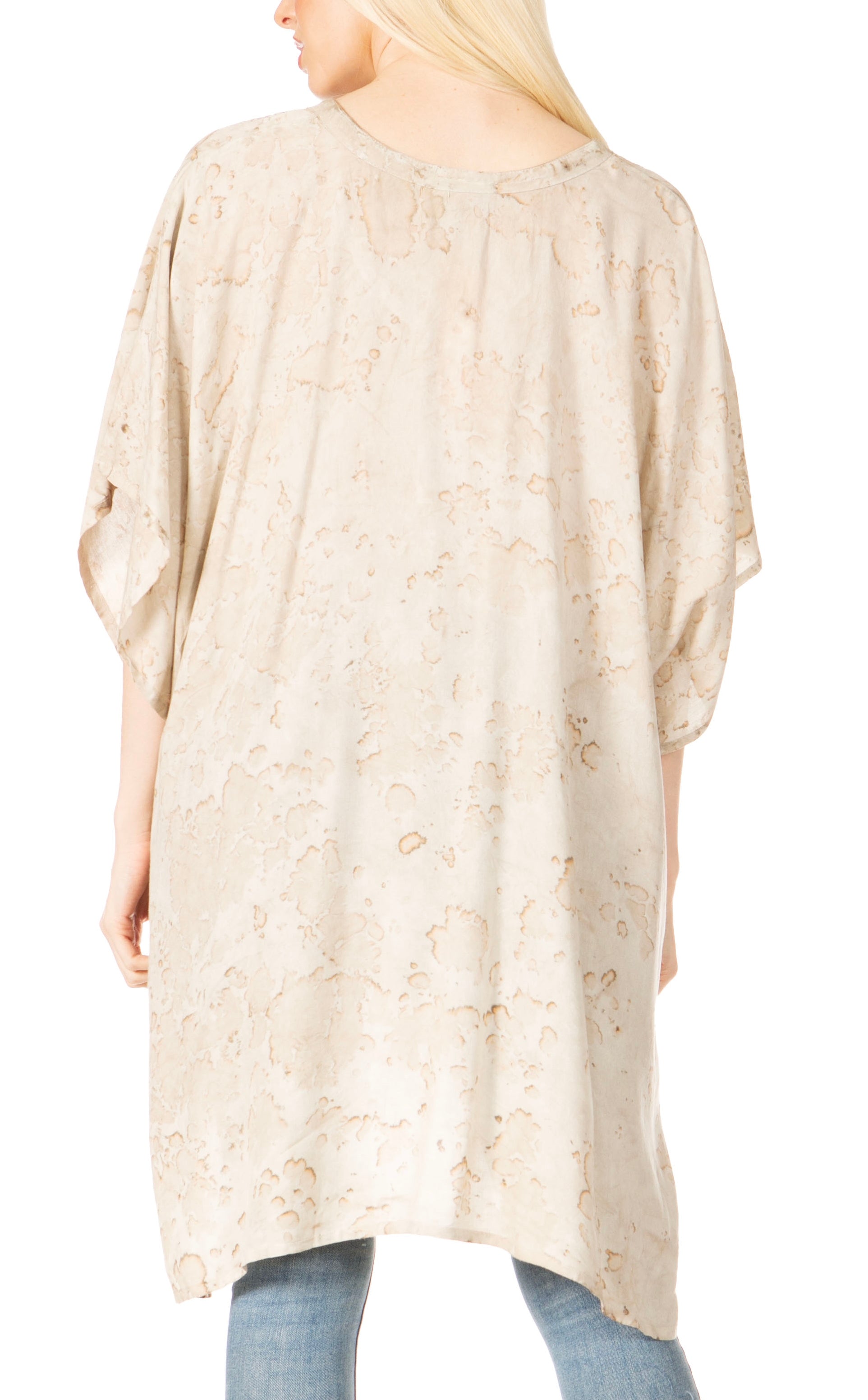 Sakkas Marcy Women's V-neck Caftan Top Tunic Dress - Perfect for Summer Boho Style & Swinging Coverup - Buy One, Get One 50% Off