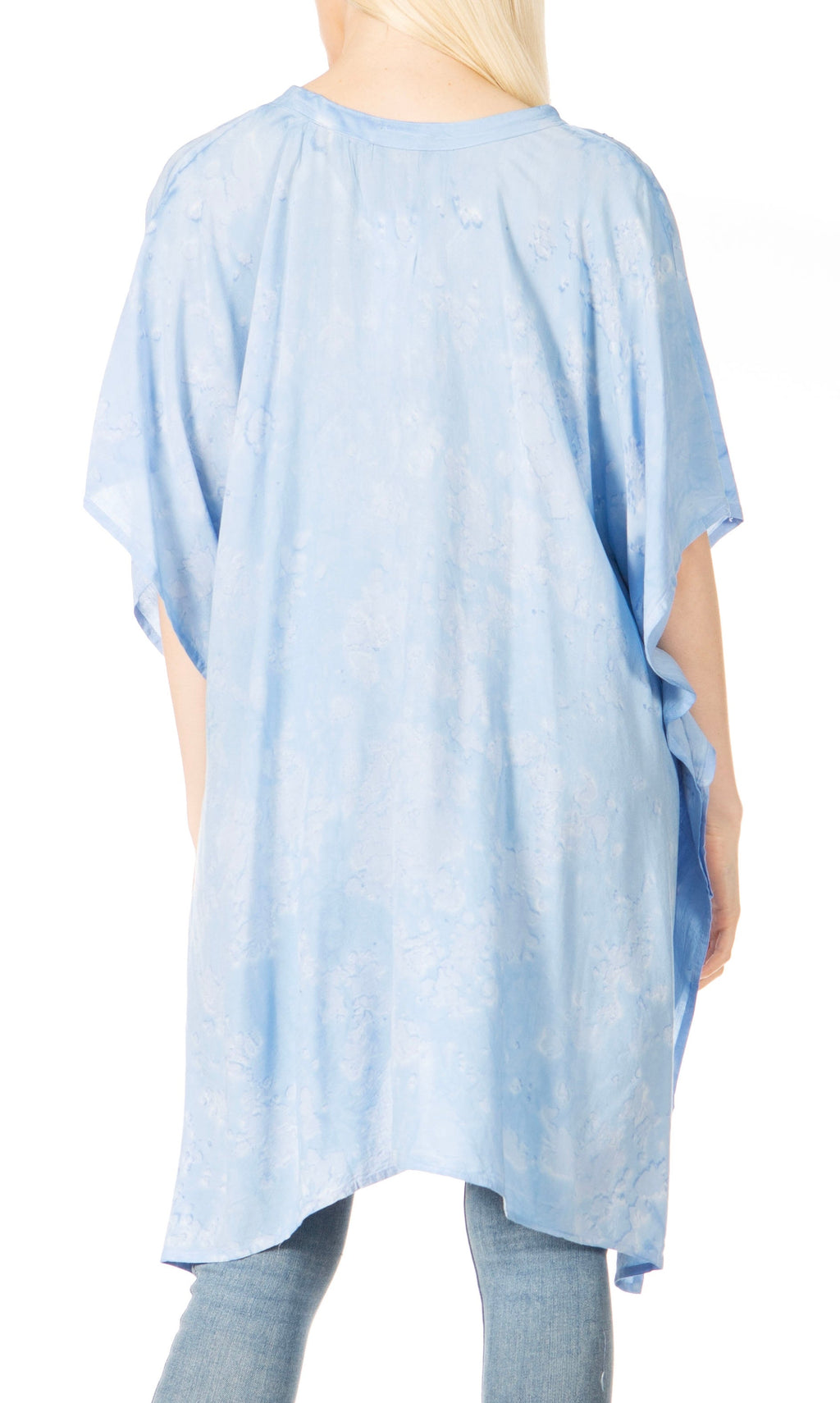 Sakkas Marcy Women's V-neck Caftan Top Tunic Dress - Perfect for Summer Boho Style & Swinging Coverup - Buy One, Get One 50% Off