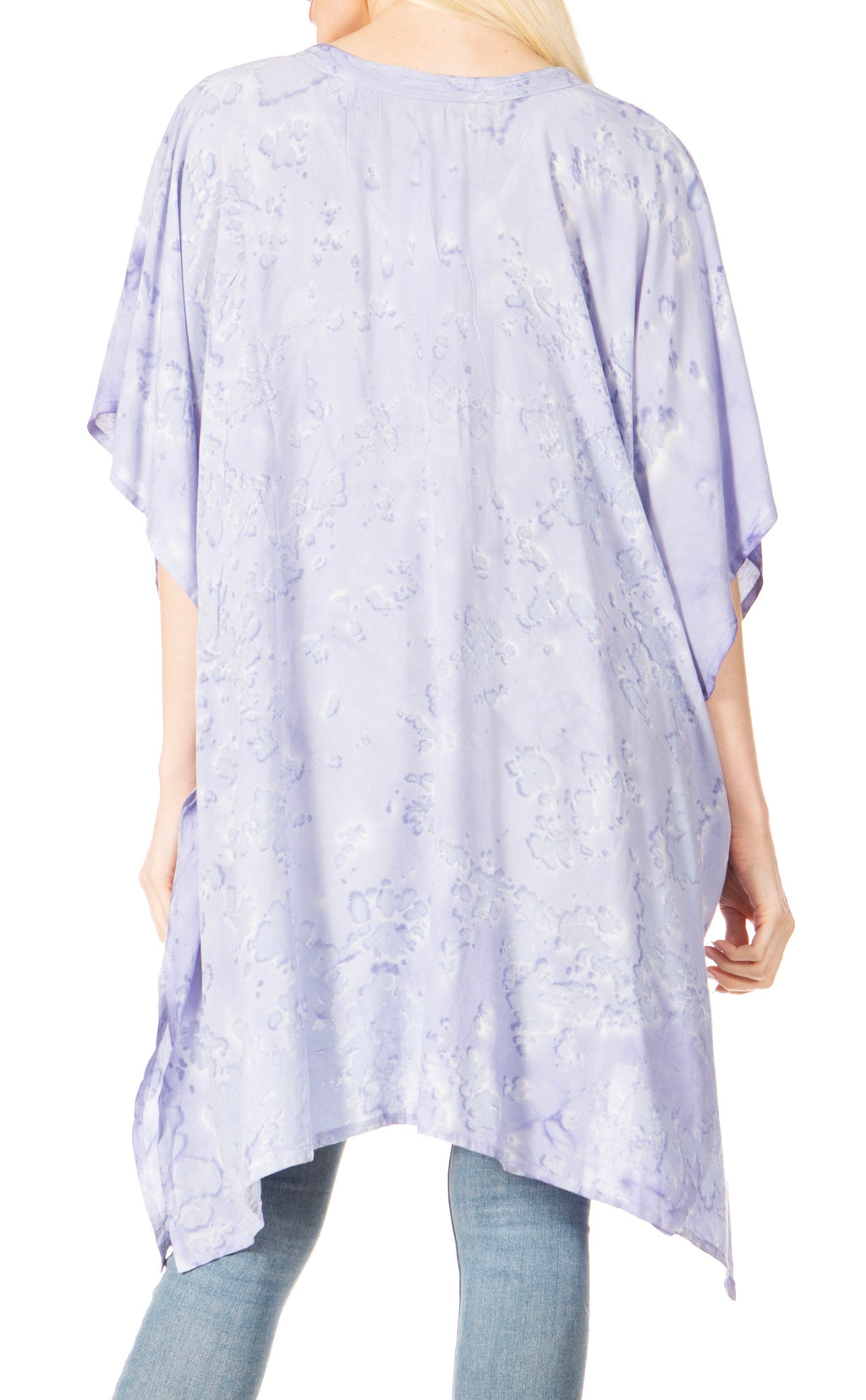 Sakkas Marcy Women's V-neck Caftan Top Tunic Dress - Perfect for Summer Boho Style & Swinging Coverup - Buy One, Get One 50% Off