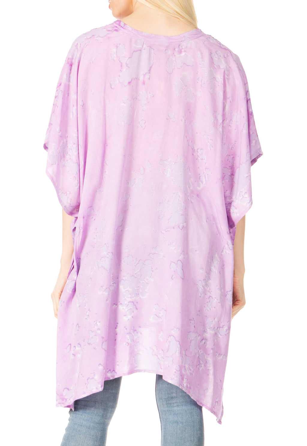 Sakkas Marcy Women's V-neck Caftan Top Tunic Dress - Perfect for Summer Boho Style & Swinging Coverup - Buy One, Get One 50% Off
