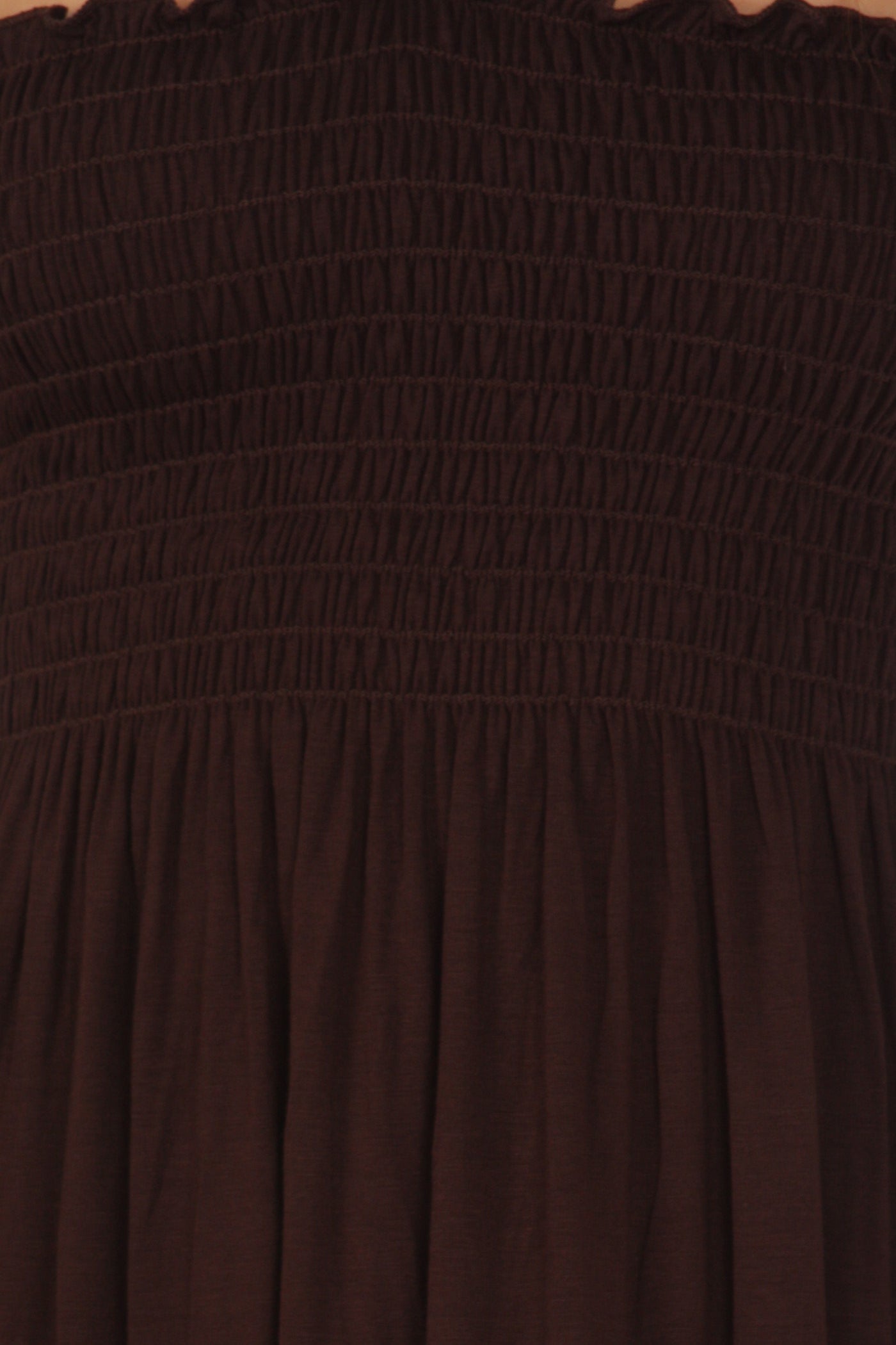 Sakkas Soft Jersey Feel Solid Color Smocked Bodice String Halter Long Dress