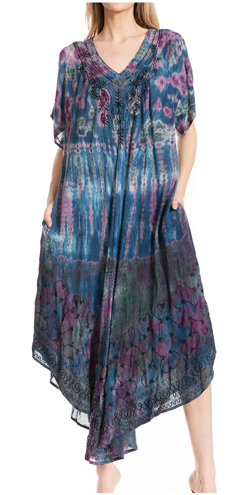 Sakkas Viveka Embroidered Caftan Dress