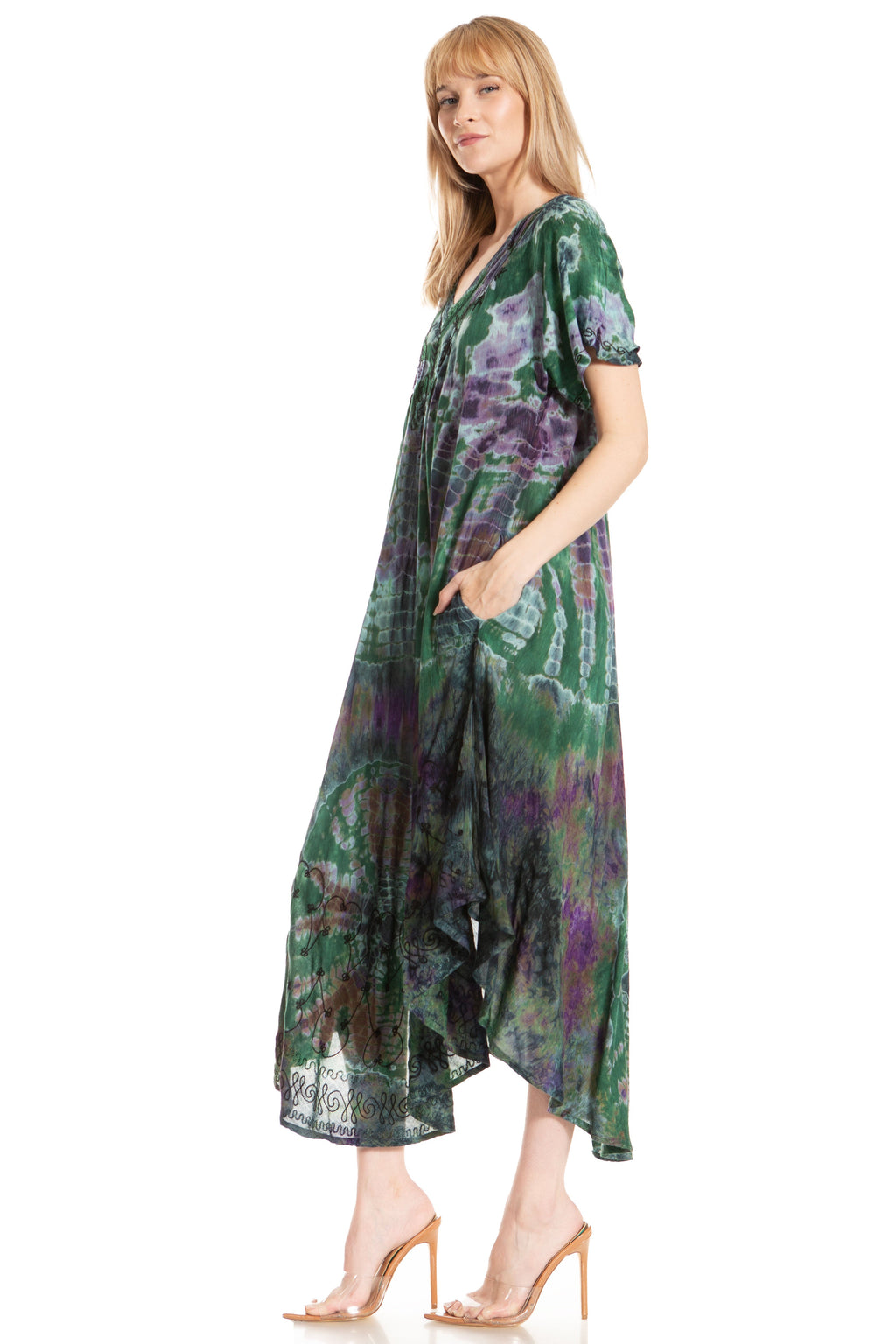 Sakkas Viveka Embroidered Caftan Dress