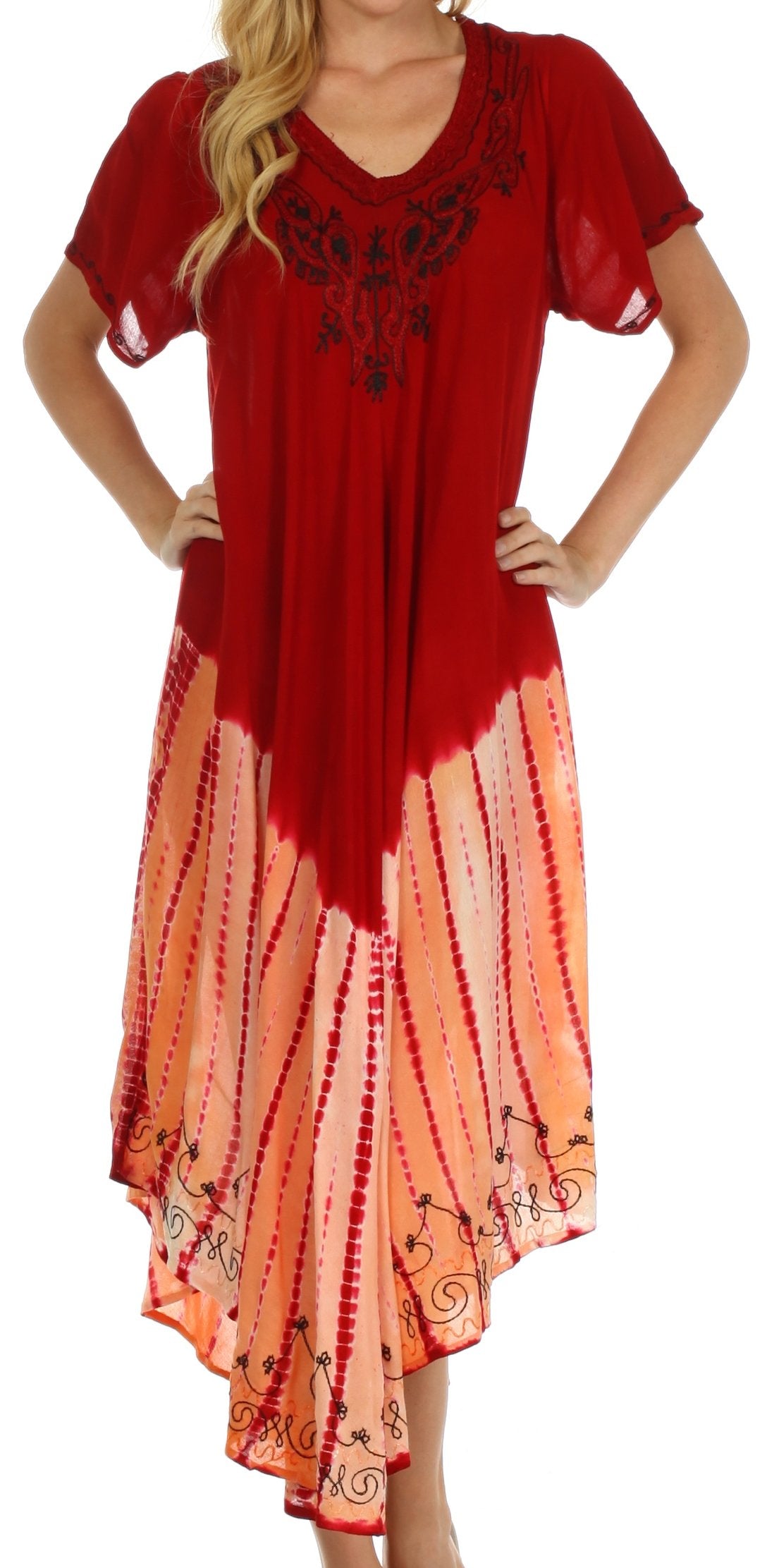 Sakkas Viveka Embroidered Caftan Dress