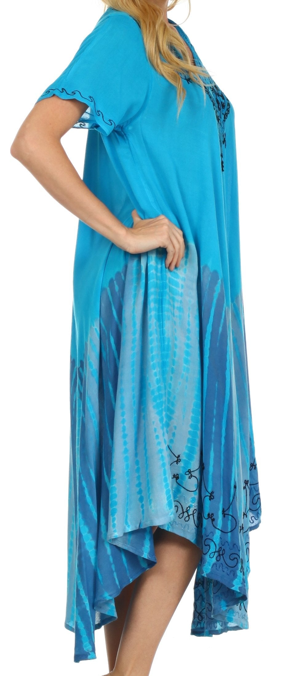 Sakkas Viveka Embroidered Caftan Dress