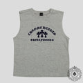 Chrome Hearts Women's Triple Cross Flocked Sleeveless Shirt in Gray