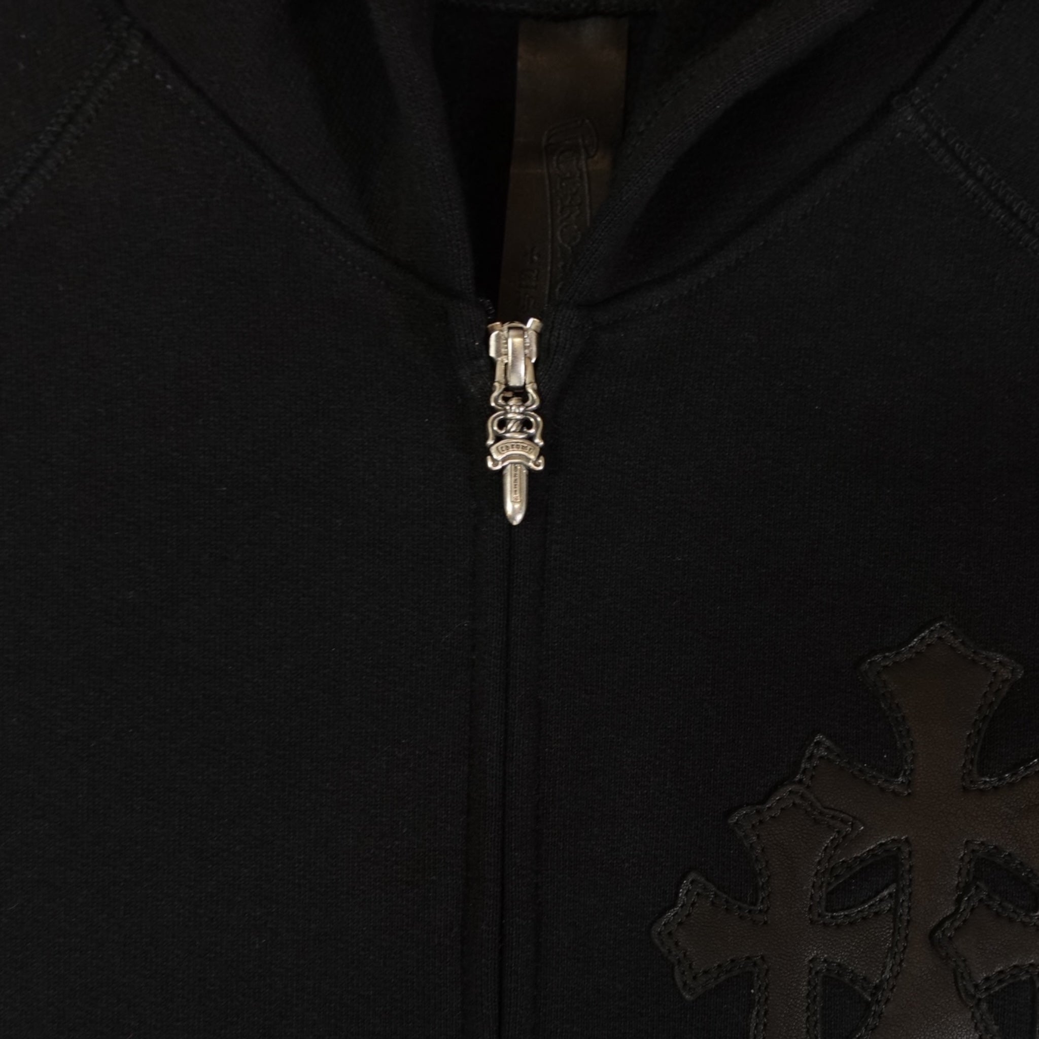 Chrome Hearts Paper Jam Zip Up Hoodie in Black