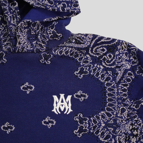 Amiri Bandana Basketball Hoodie in Royal Blue