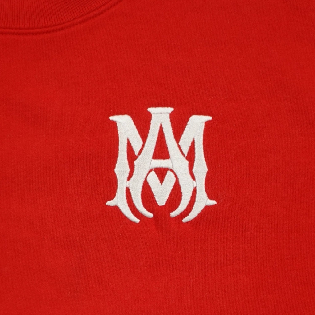 Amiri Ma Logo Crewneck in Red