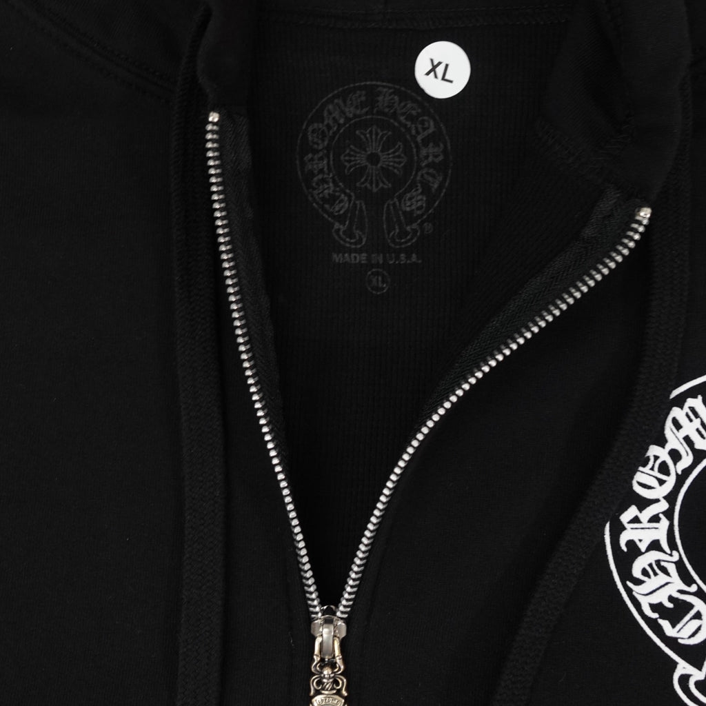 Chrome Hearts Thermal Lined Horseshoe Zip Up Hoodie