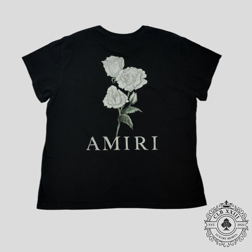 Amiri Flower Tee in Black