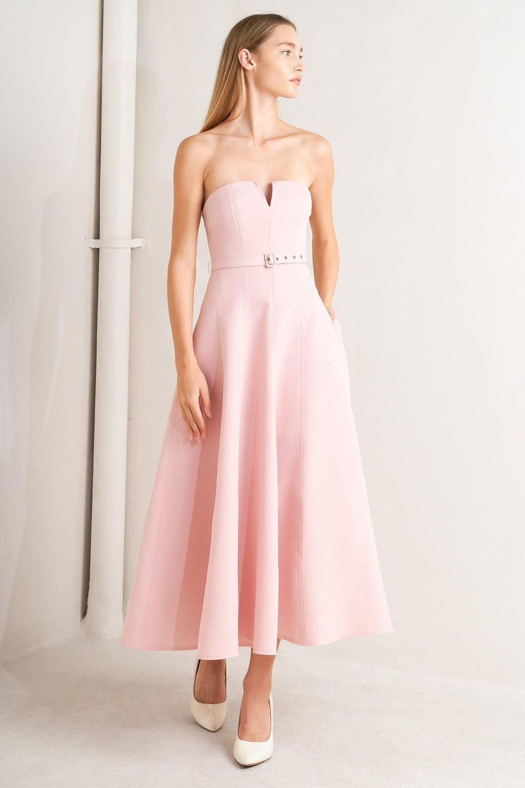 WEEKEND GLAM WOVEN MIDI DRESS