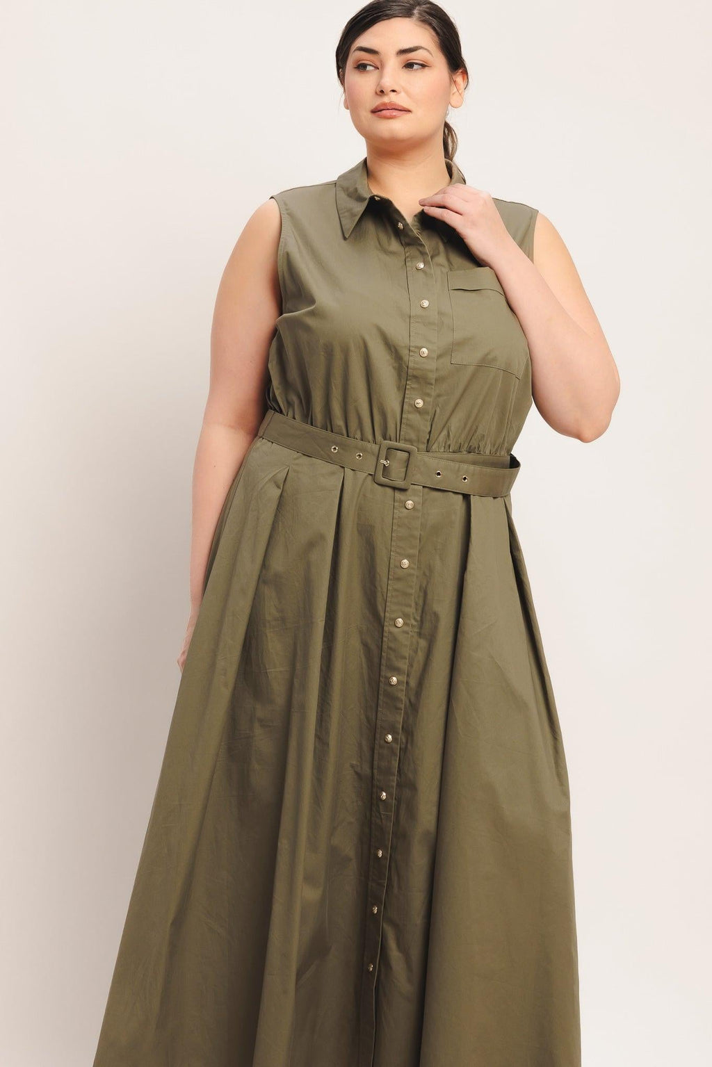 SIMPLY UNSTOPPABLE WOVEN MIDI DRESS