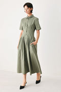 COUNTRYSIDE CHARM WOVEN MIDI DRESS