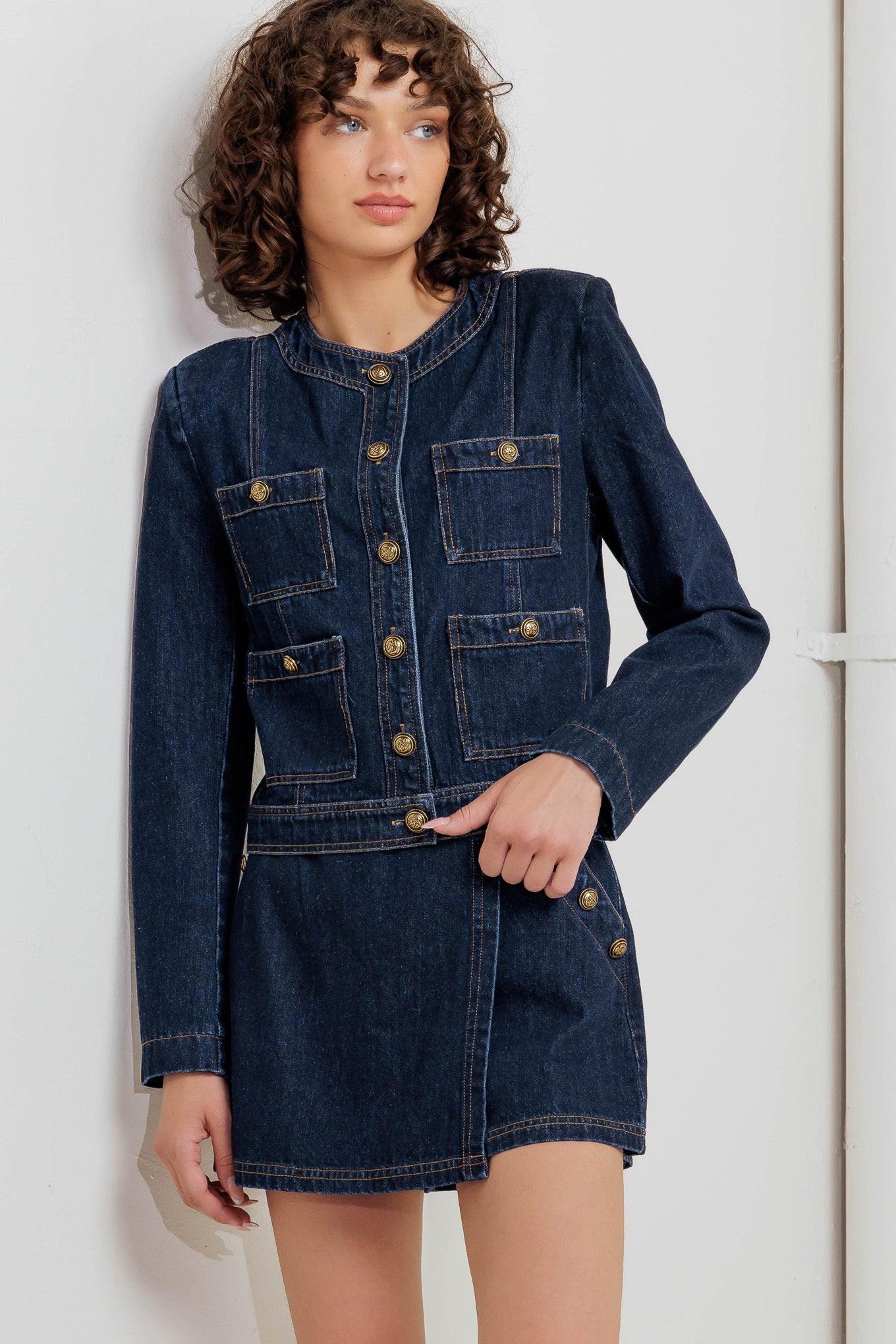 GLAM CODE DENIM JACKET