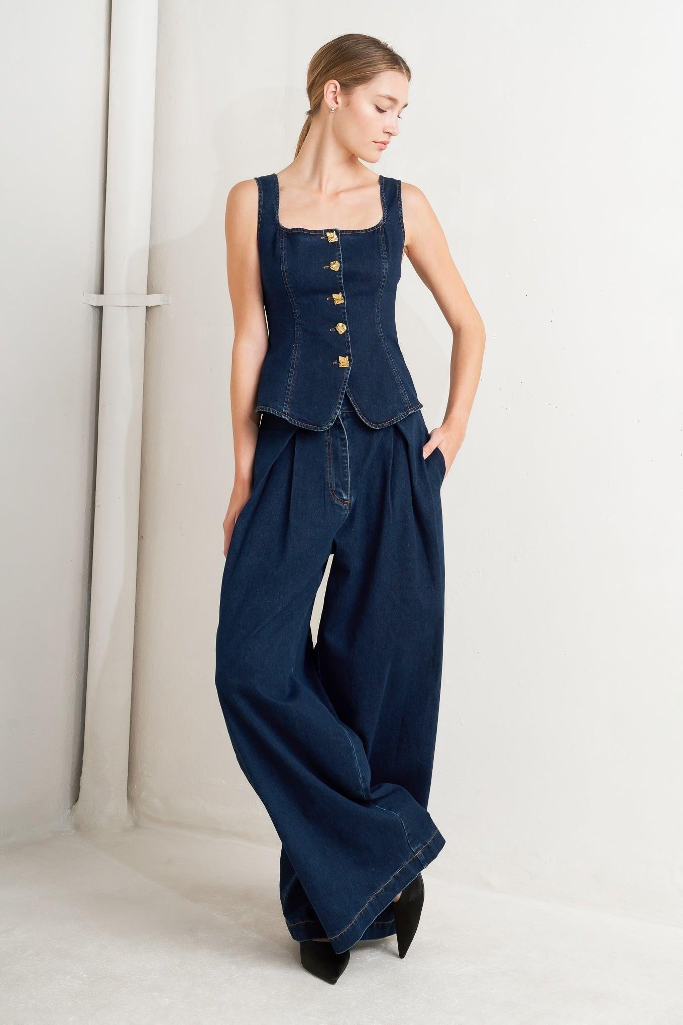 QUIET LUXE DENIM PANTS