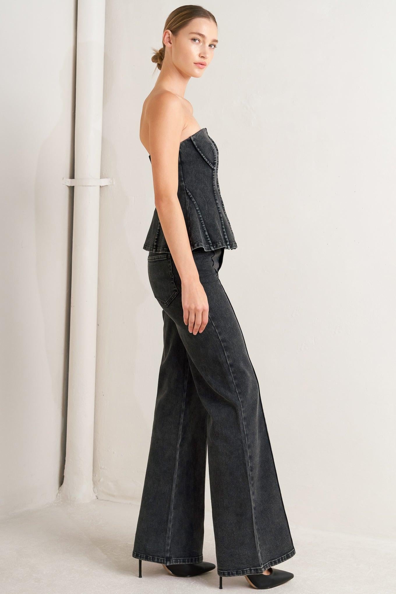 NIGHT SHAPE DENIM TOP