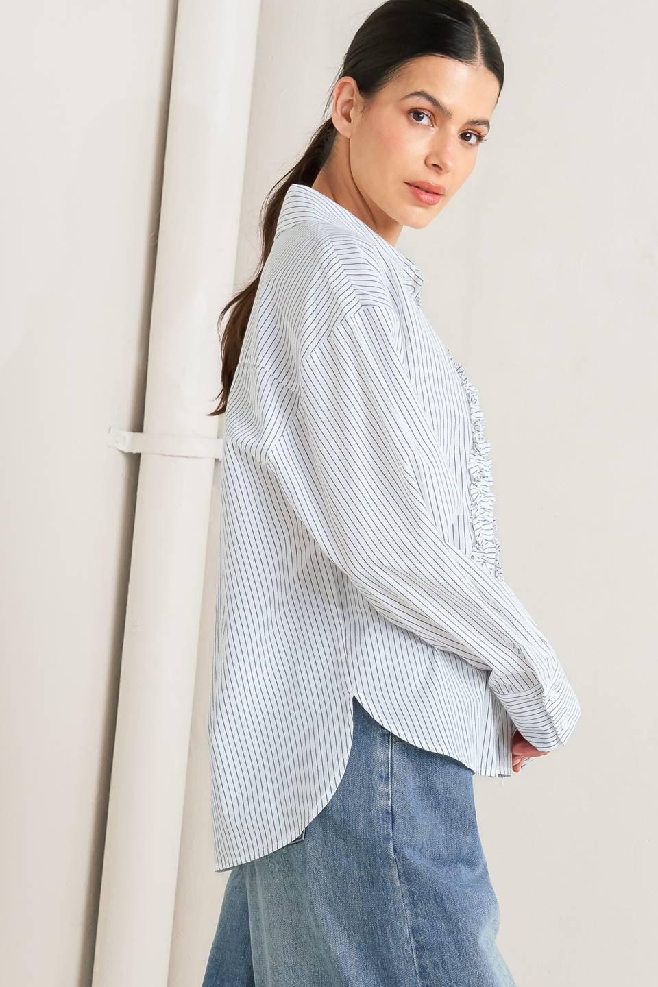 DAYLIGHT EDGE WOVEN TOP